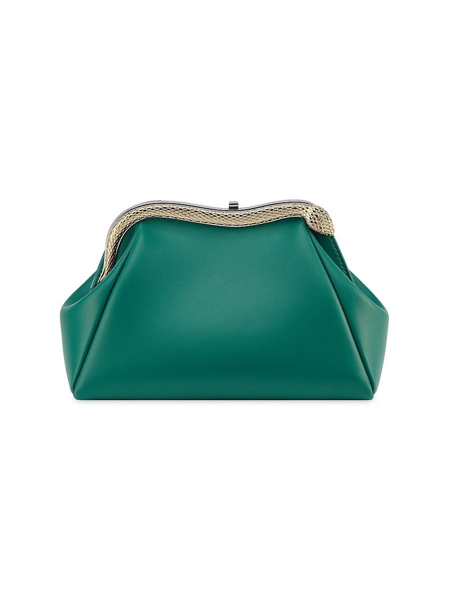 Womens Serpenti Forever Leather Clutch Product Image