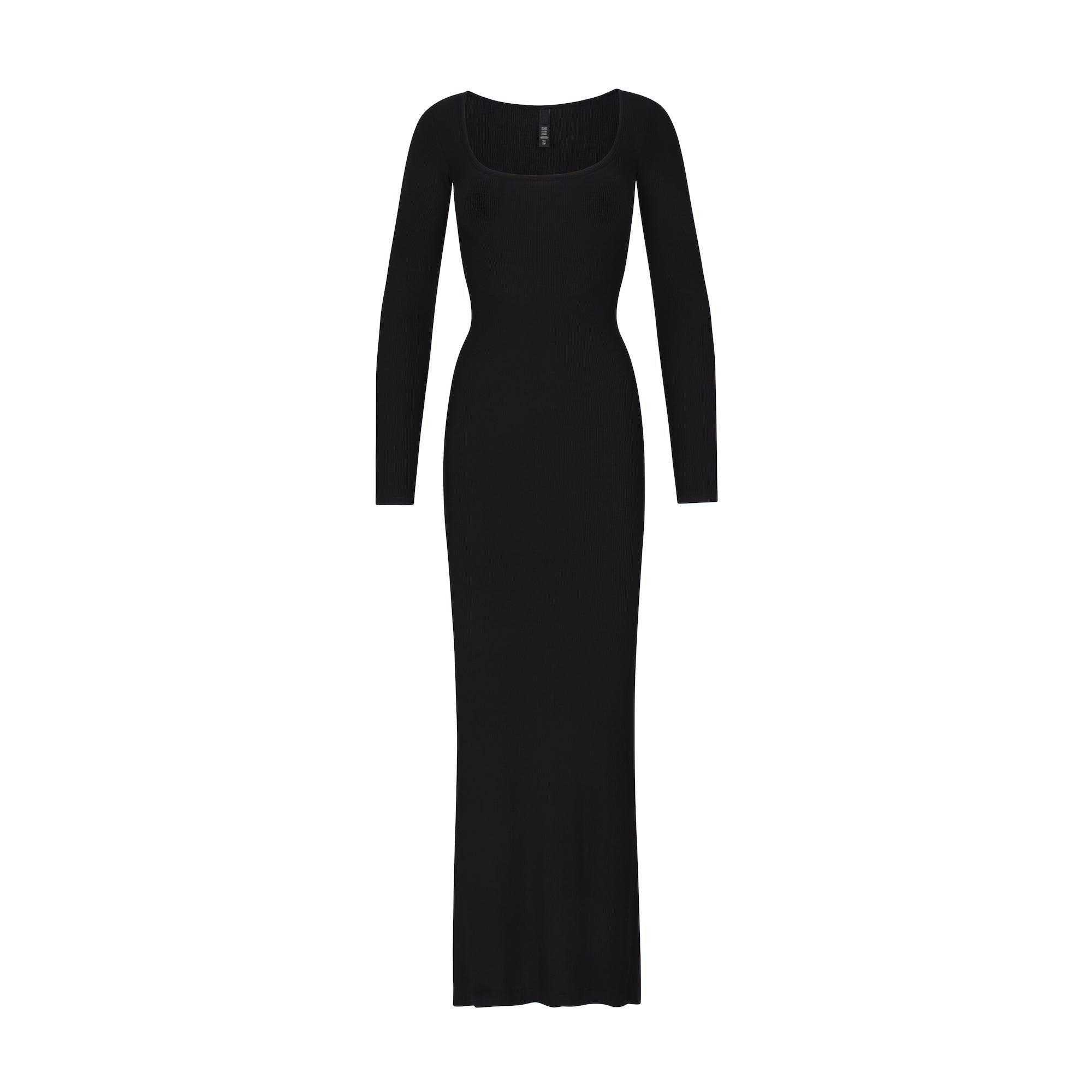 SOFT LOUNGE PETITE LONG SLEEVE DRESS | ONYX Product Image