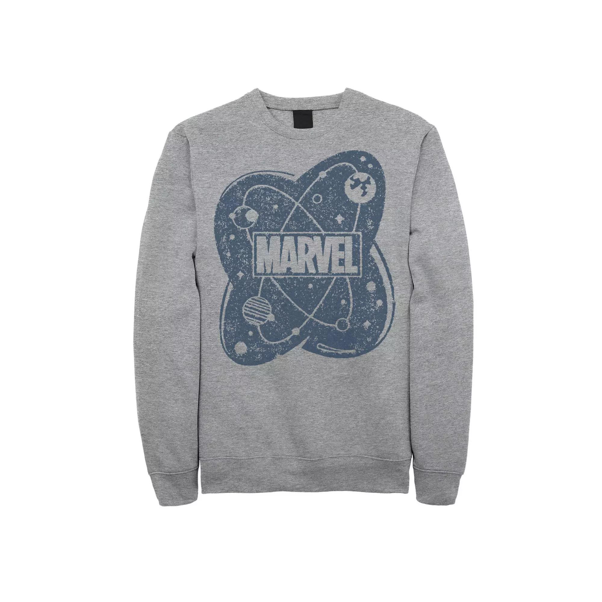 Men's Marvel Atom Logo Sweatshirt, Size: Large, Athletic Grey Product Image