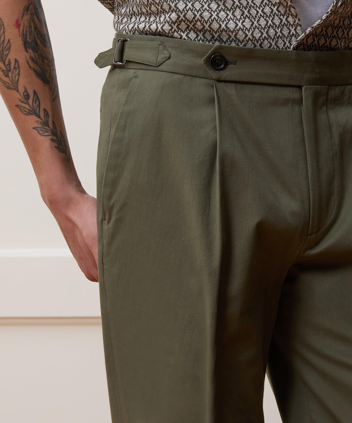 Italian Cotton Side Tab Trouser Product Image