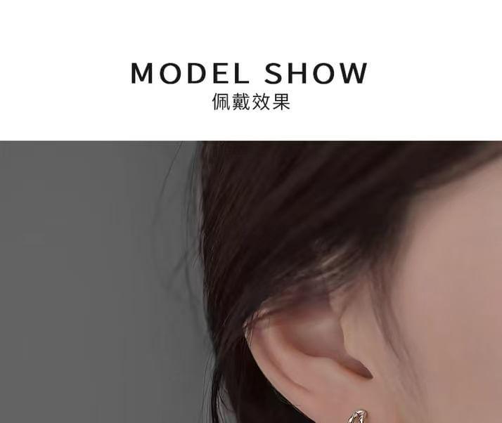 Sterling Silver Layered Hoop Earring Product Image
