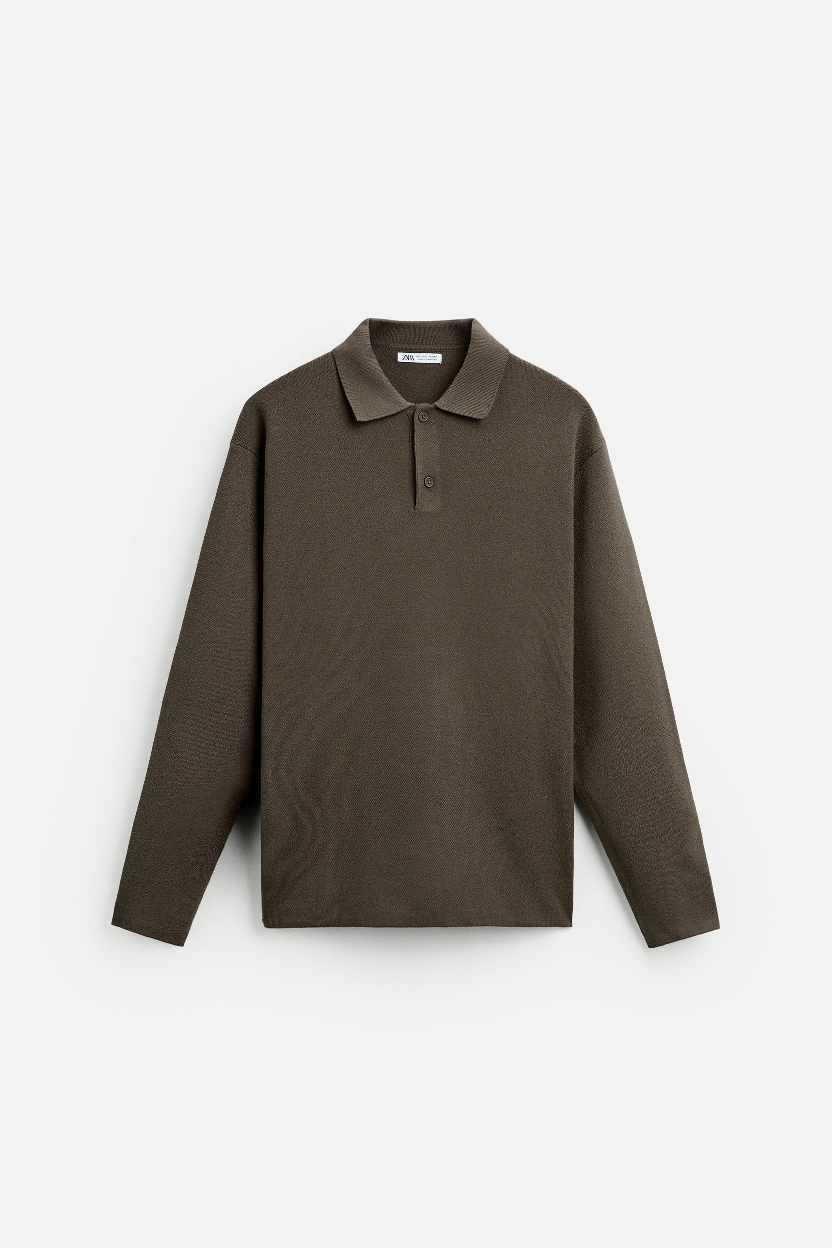 VISCOSE BLEND KNIT POLO SHIRT Product Image