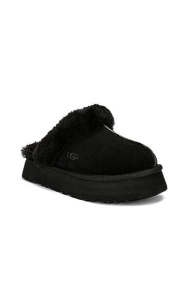 UGG Disquette Suede Fur Platform Slippers Product Image