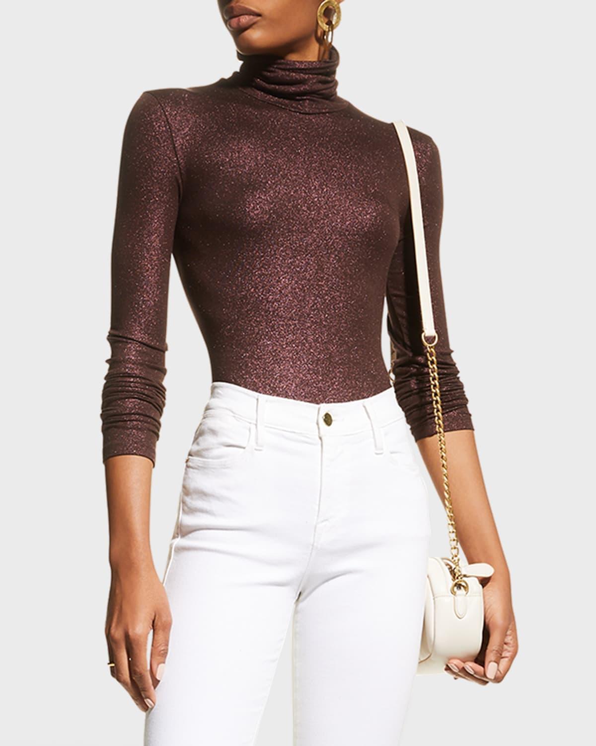 Majestic Filatures Metallic Turtleneck Top Product Image