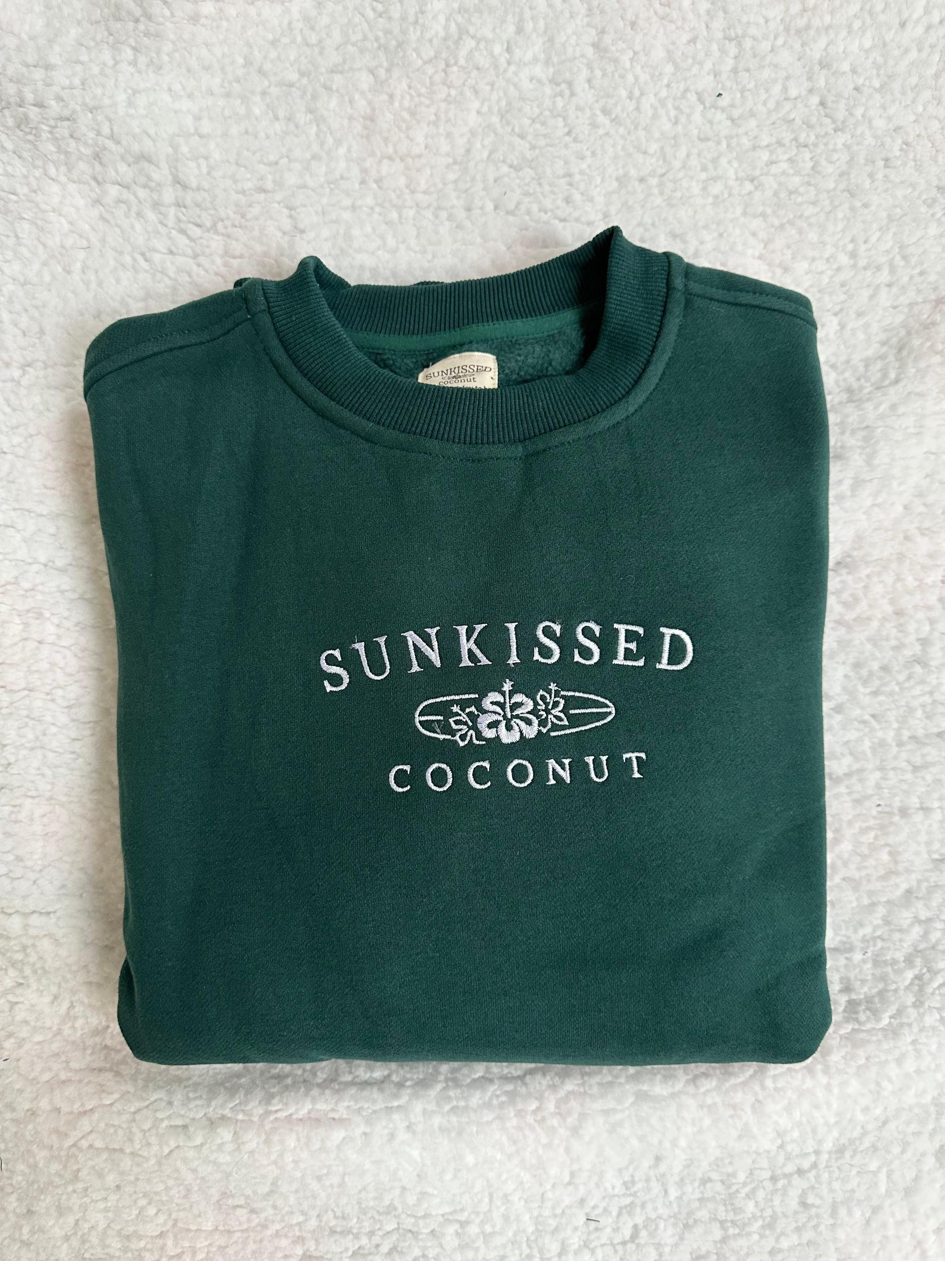 Winter Green Sunkissedcoconut Embroider Sweatshirt Product Image