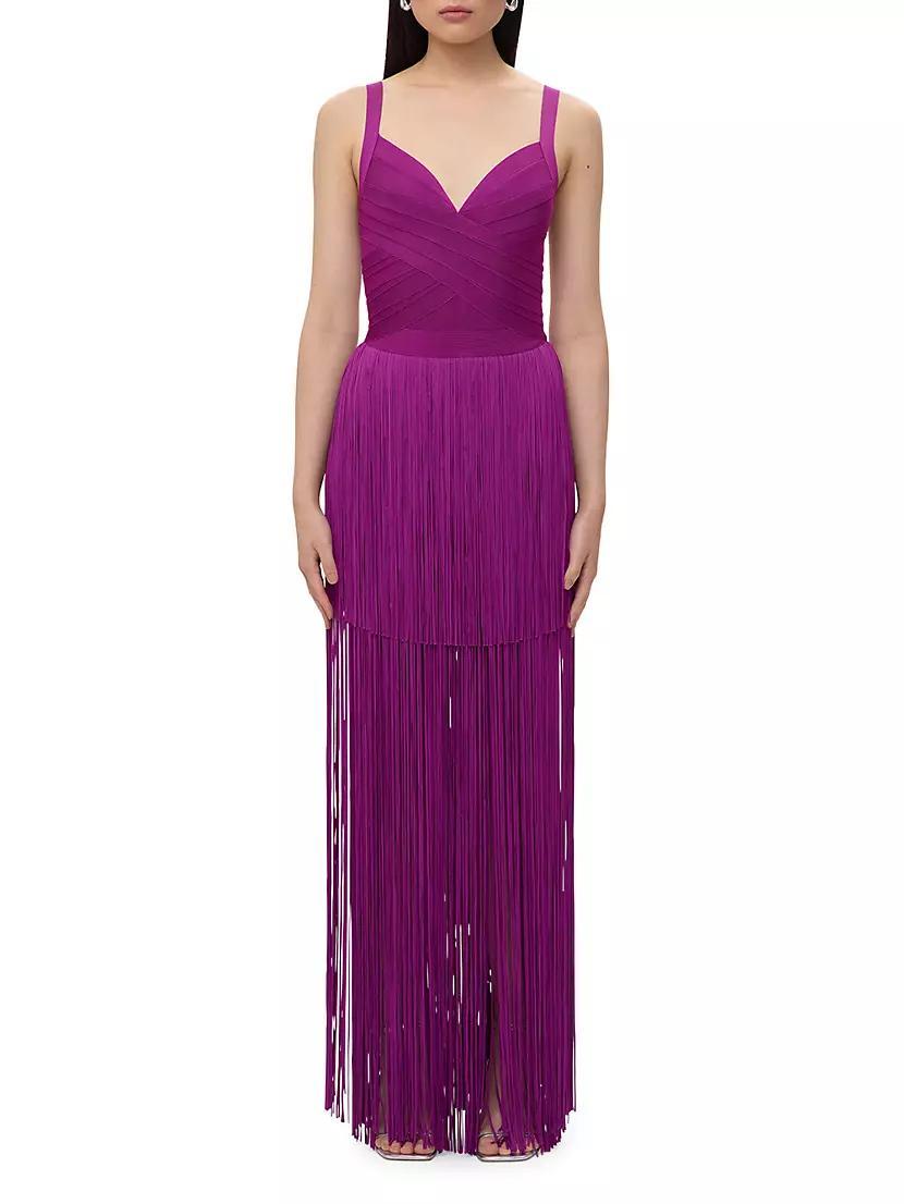 The Blanca Fringe Gown Product Image