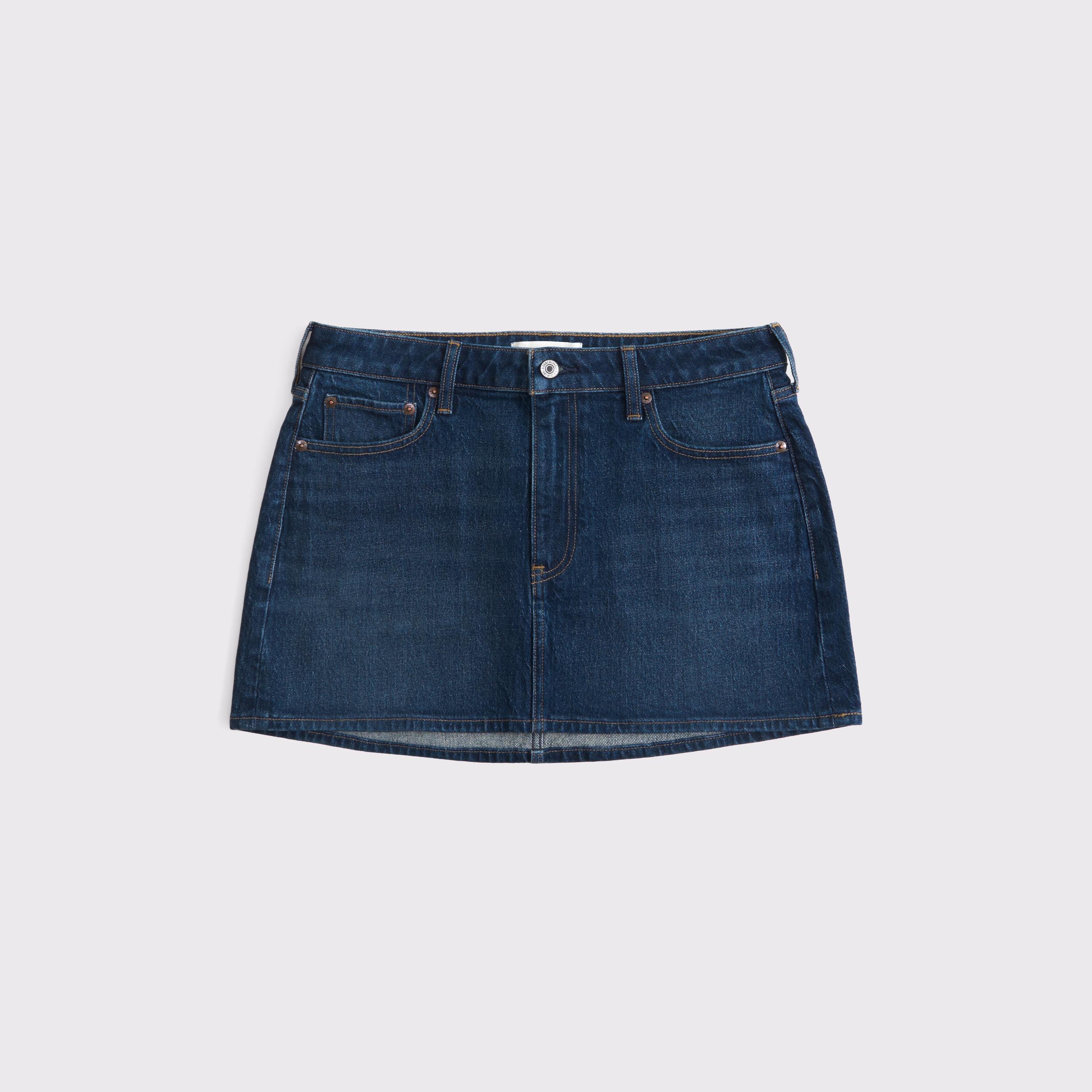Curve Love Mid Rise Denim Mini Skirt Product Image