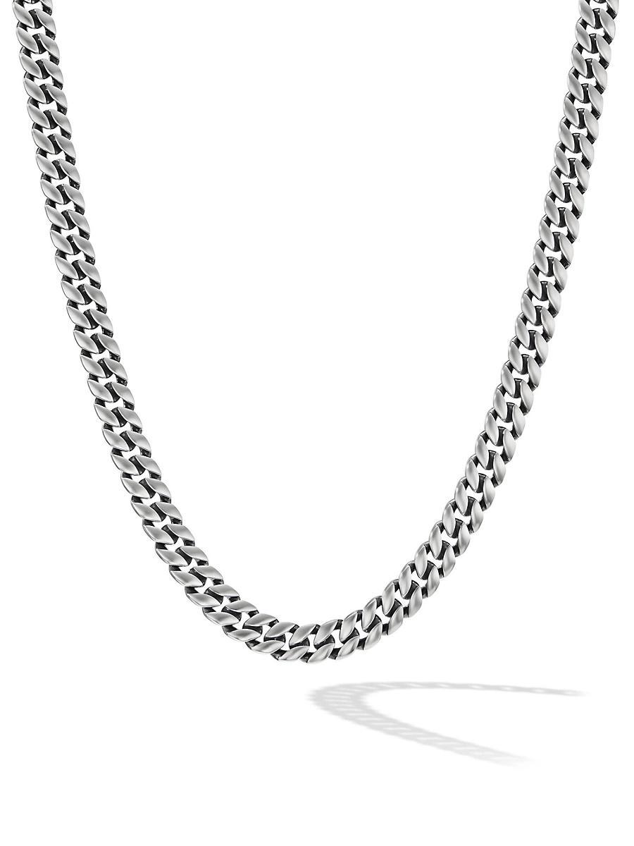 David Yurman Mens Curb Chain Necklace in Sterling Silver, 8mm Product Image