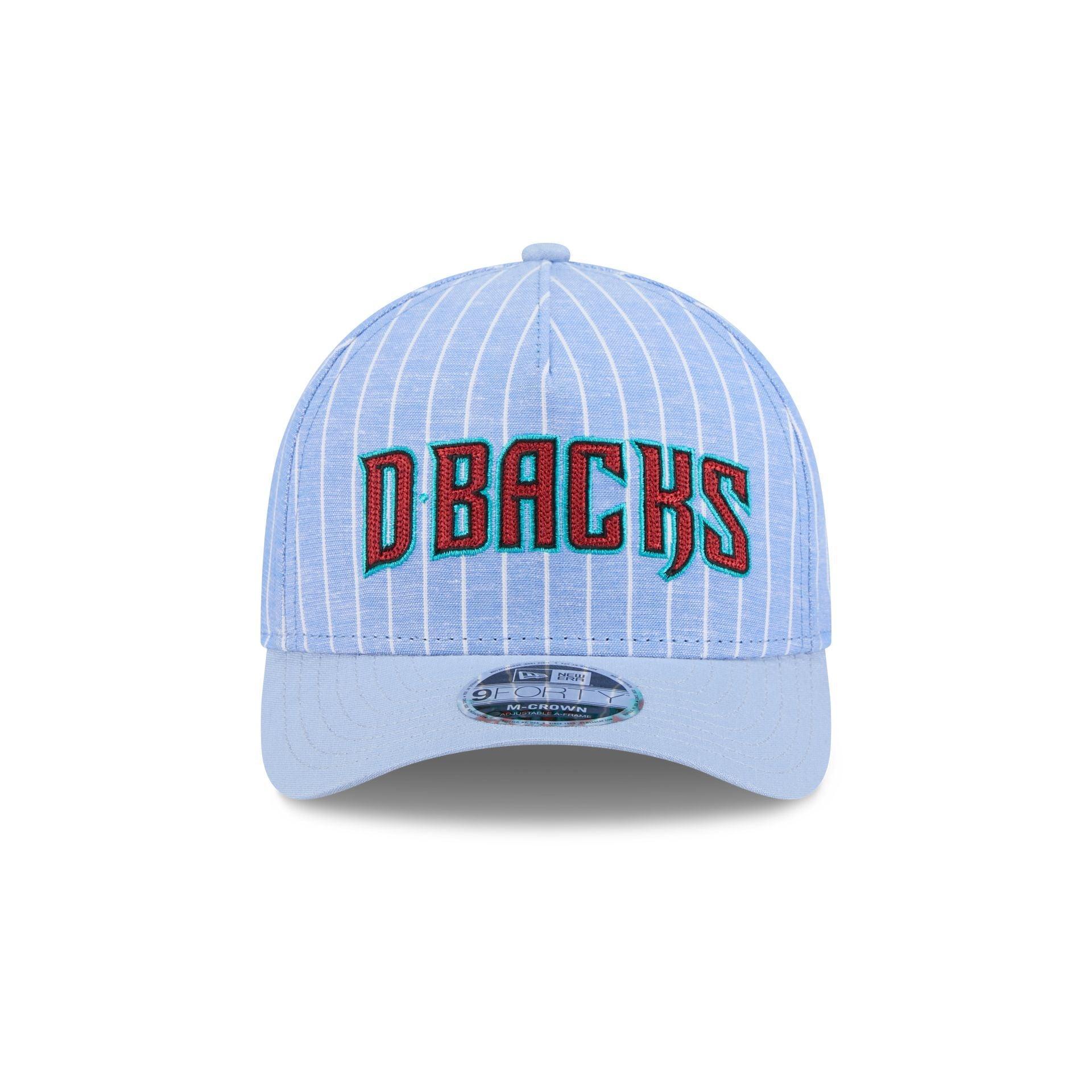 Arizona Diamondbacks Pinstripe Linen 9FORTY M-Crown A-Frame Snapback Hat Male Product Image
