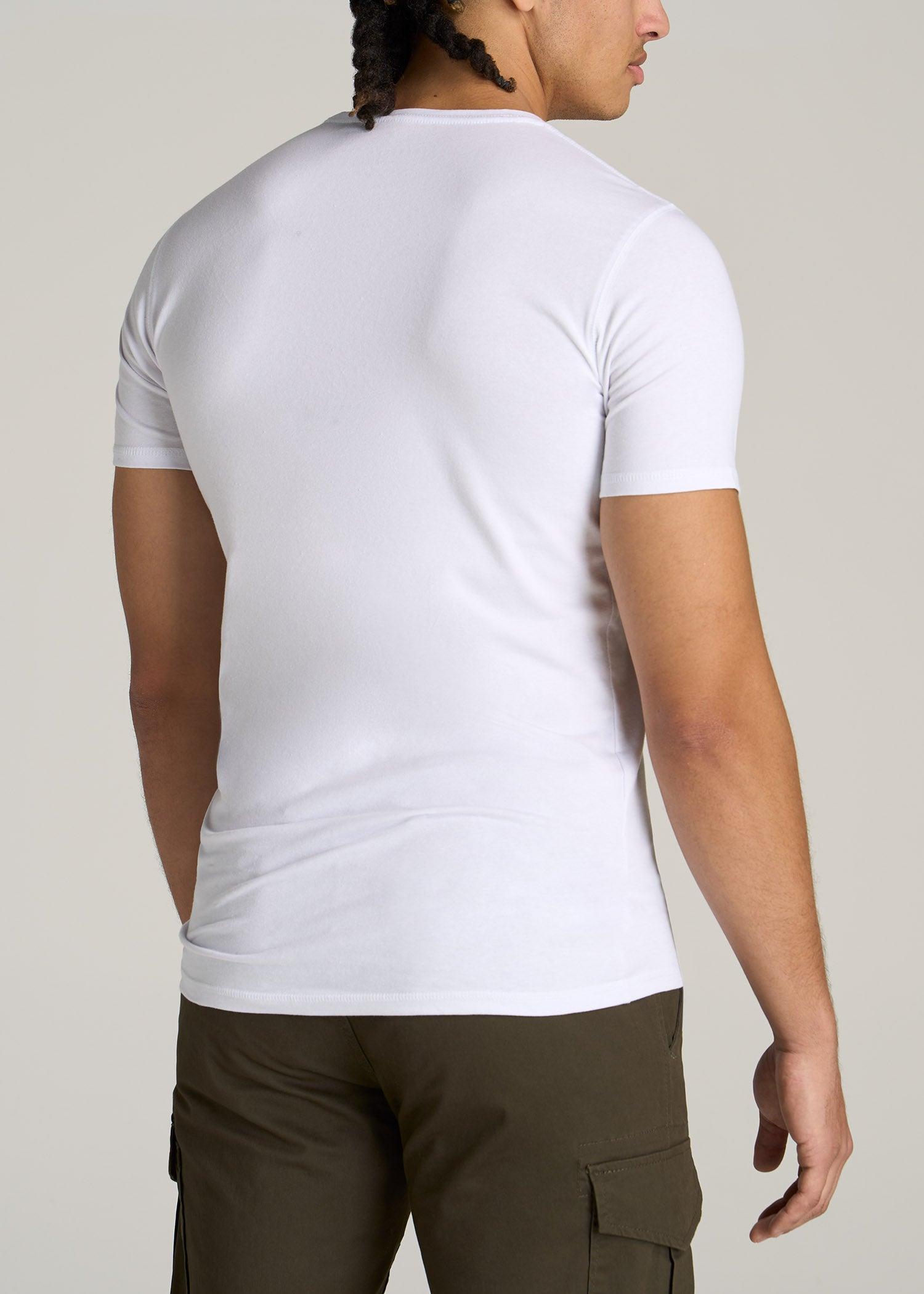 The Essential SLIM-FIT Crewneck Tee for Tall Men in White Product Image