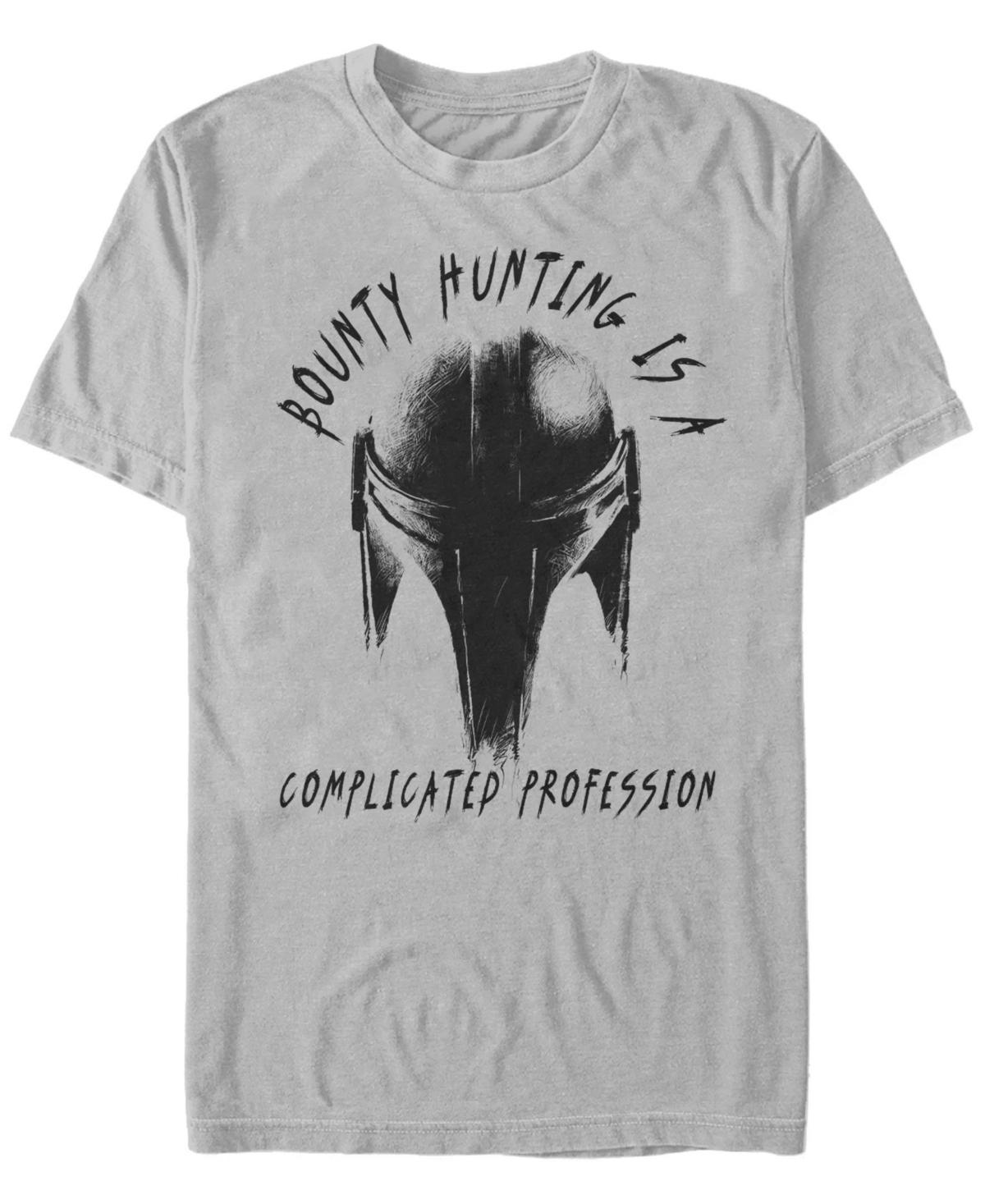 Men's Star Wars The Mandalorian A Complicated Profession Tee, Size: Medium, Silver Product Image