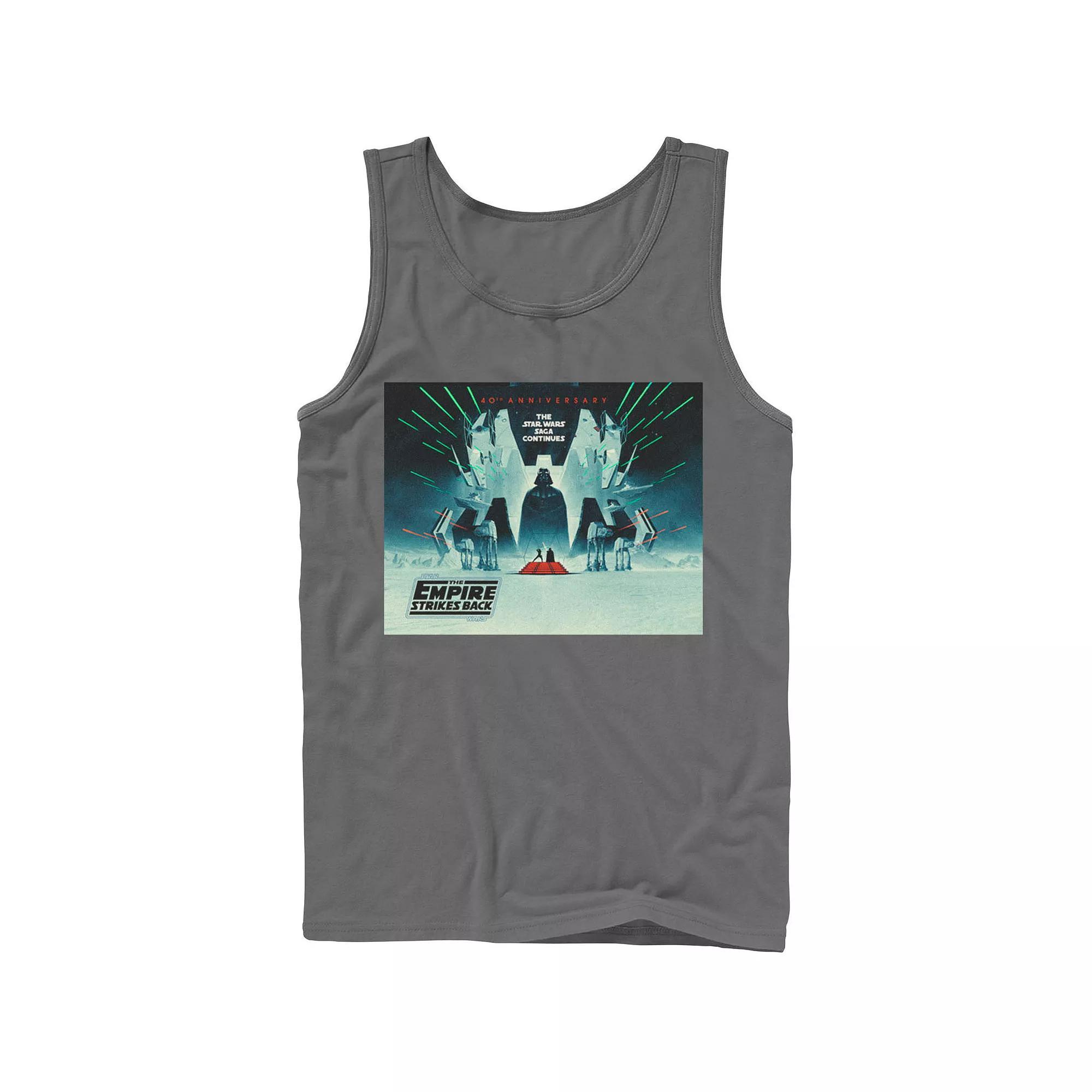 Men's Star Wars: The Empire Strikes Back 40th Anniversary Poster Tank Top, Size: Large, White Product Image