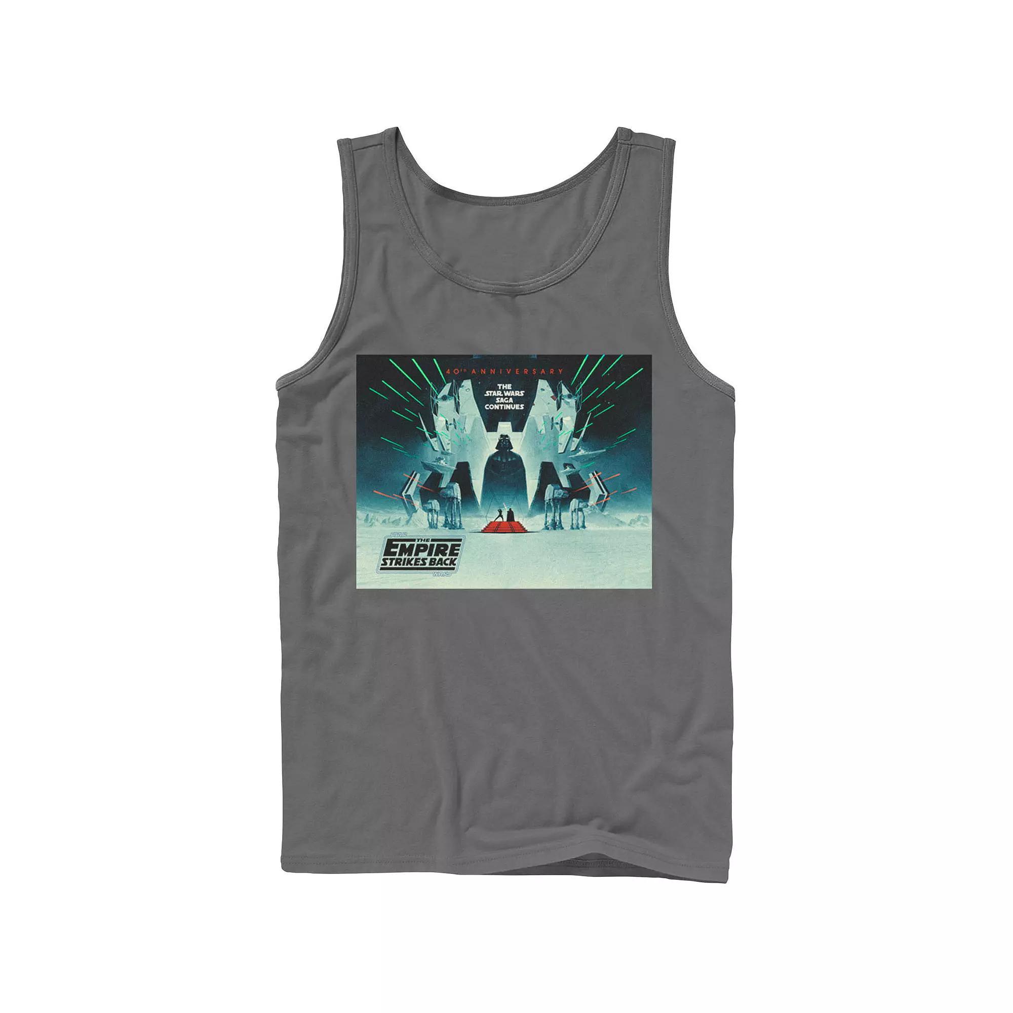 Men's Star Wars: The Empire Strikes Back 40th Anniversary Poster Tank Top, Size: Large, White Product Image