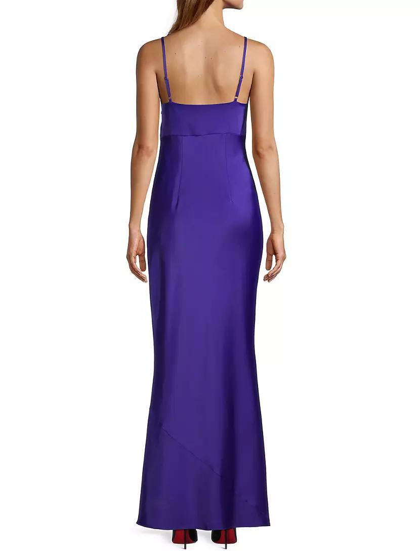 Satin Ruched Bodice Mermaid Gown Product Image