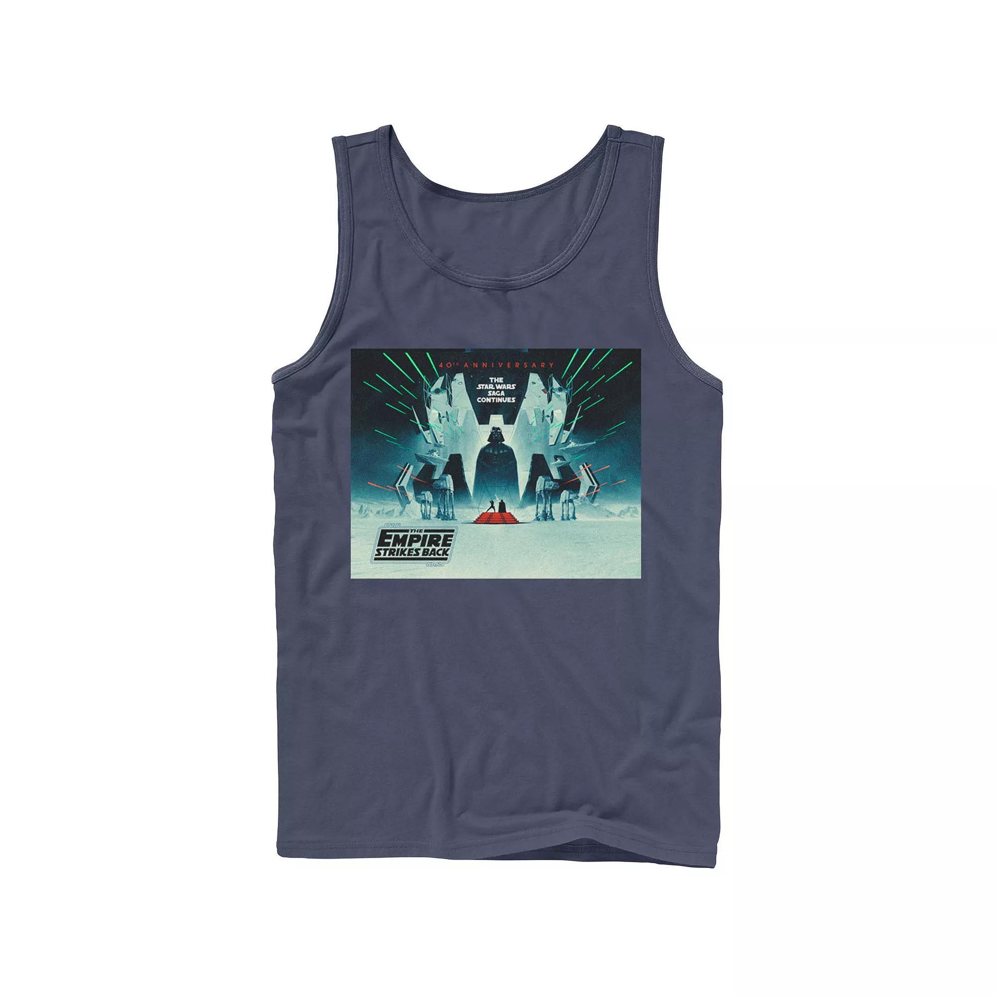 Men's Star Wars: The Empire Strikes Back 40th Anniversary Poster Tank Top, Size: Large, White Product Image