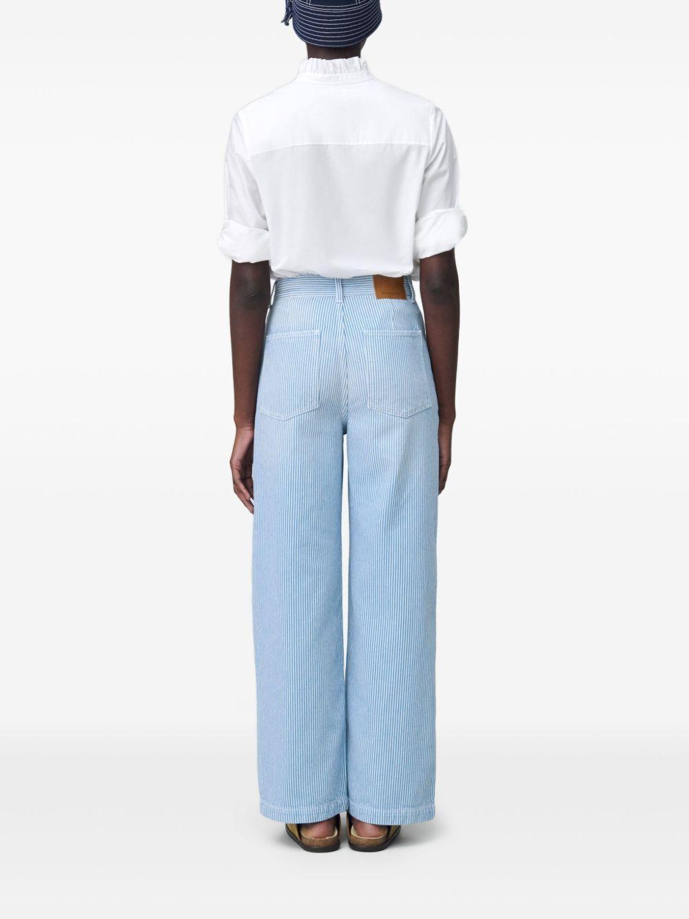 striped straight-leg trousers Product Image