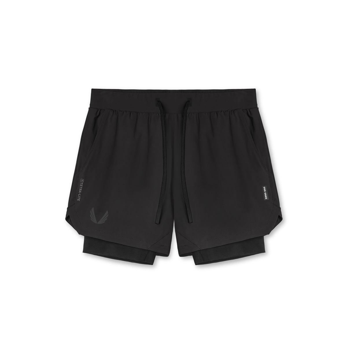 0865. Tetra-Lite® 5" Liner Short - Space Grey "Wings"/Black Product Image