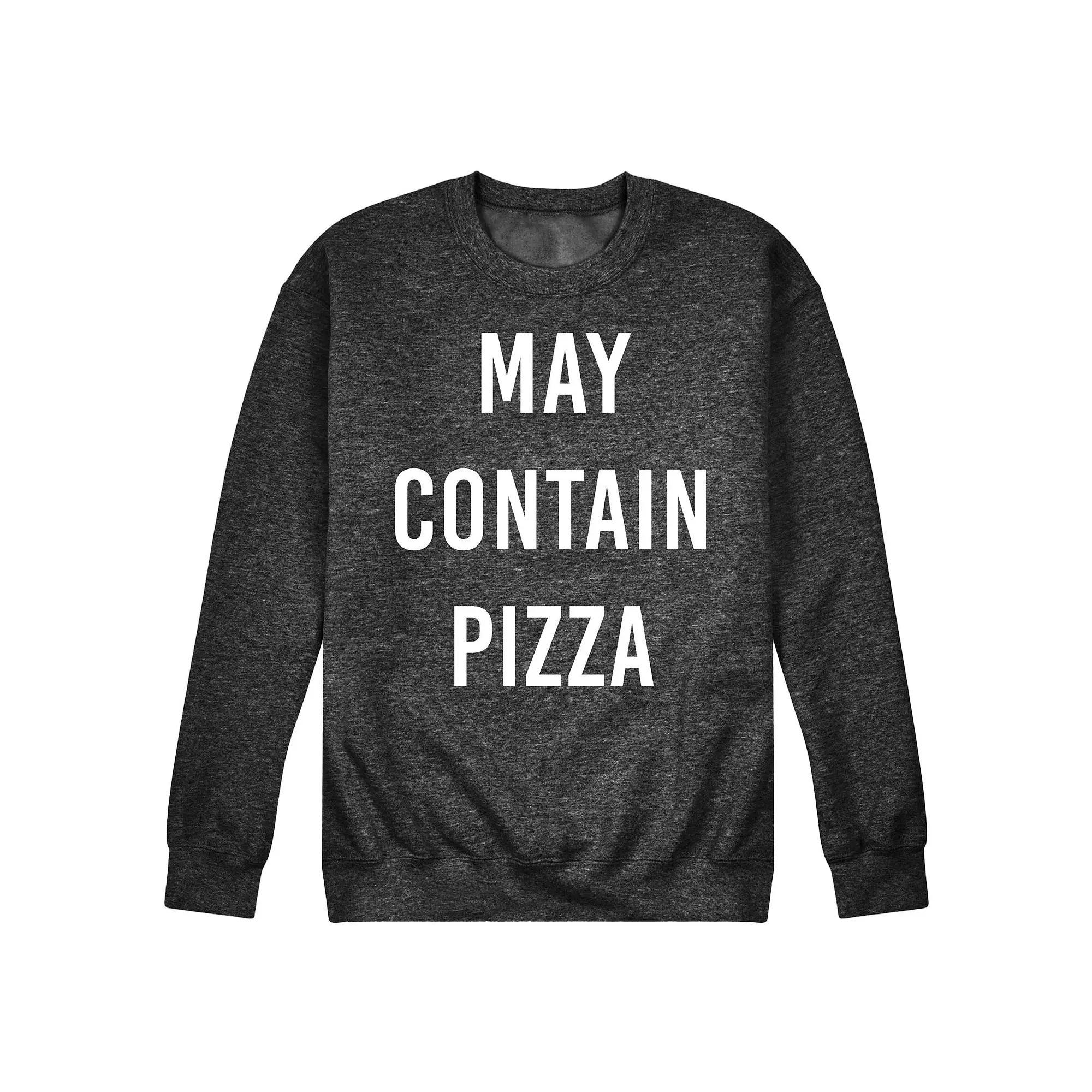 Mens May Contain Pizza Fleece Sweatshirt Product Image