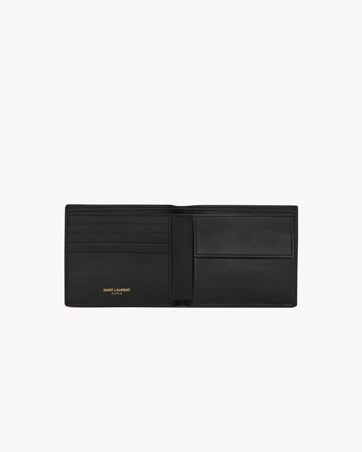TINY CASSANDRE East/West wallet with coin purse in shiny leather | Saint Laurent | YSL.com Product Image