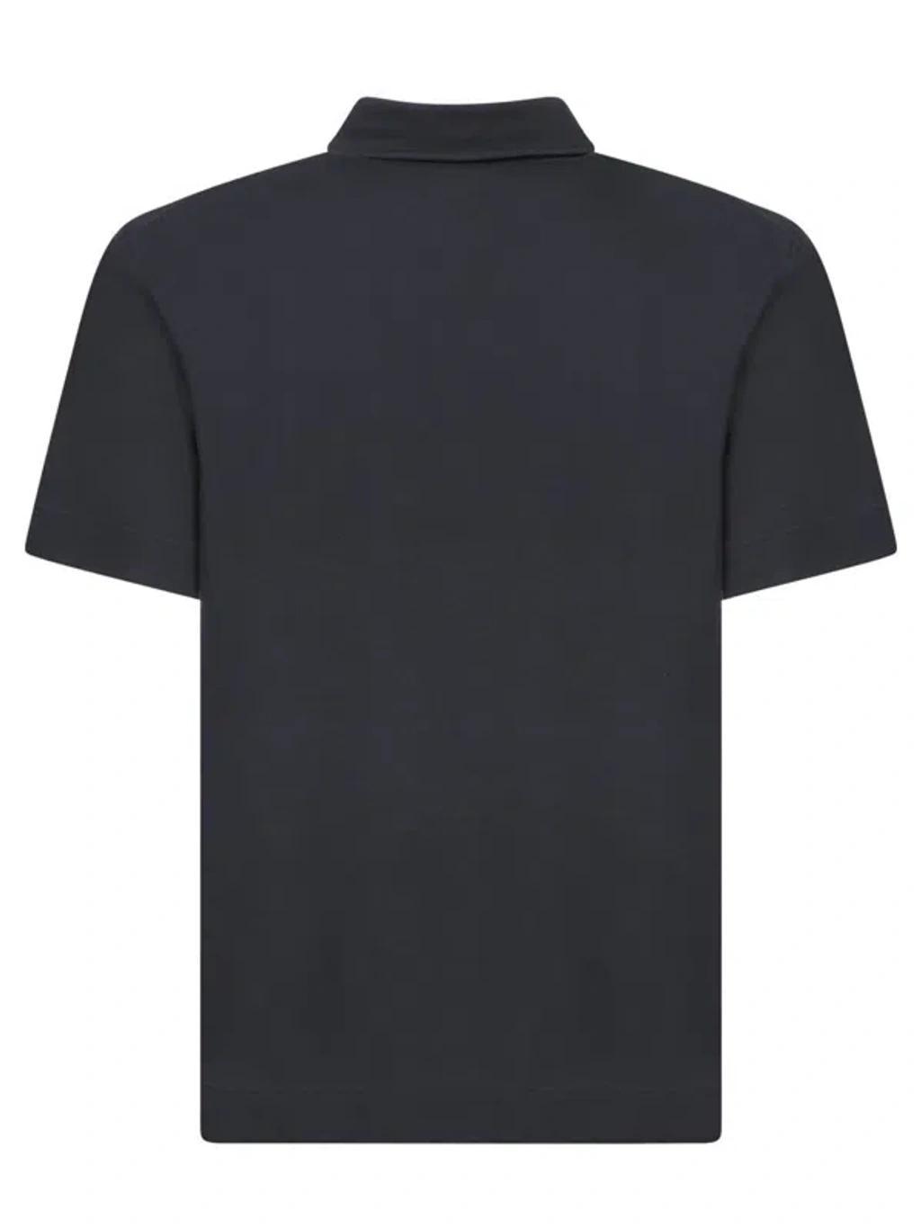 ZEGNA Pure Cotton Polo In Blue Product Image