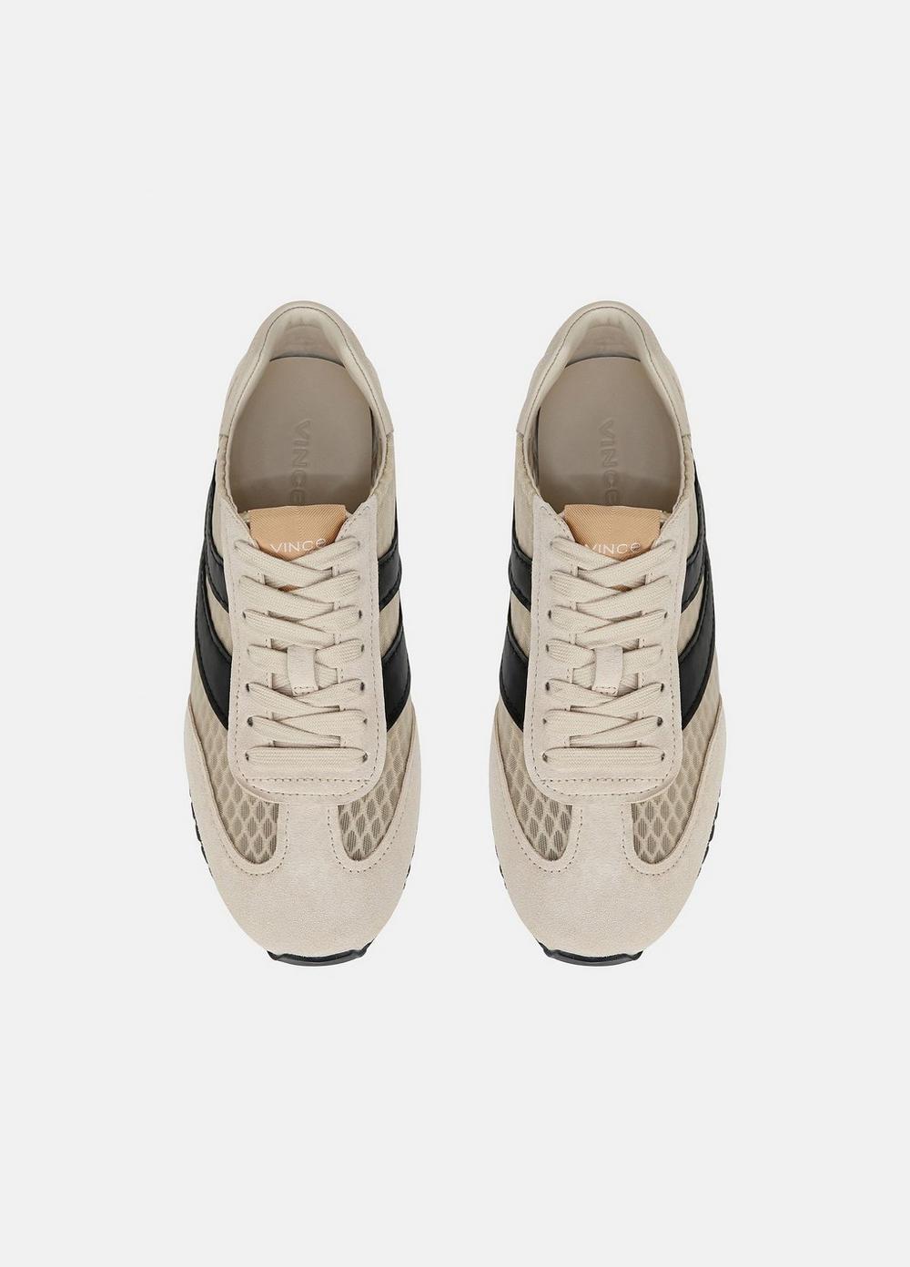 Womens Oasis Mesh & Leather Runner Sneaker, Moonlight/black, Size 6.5 Vince Product Image