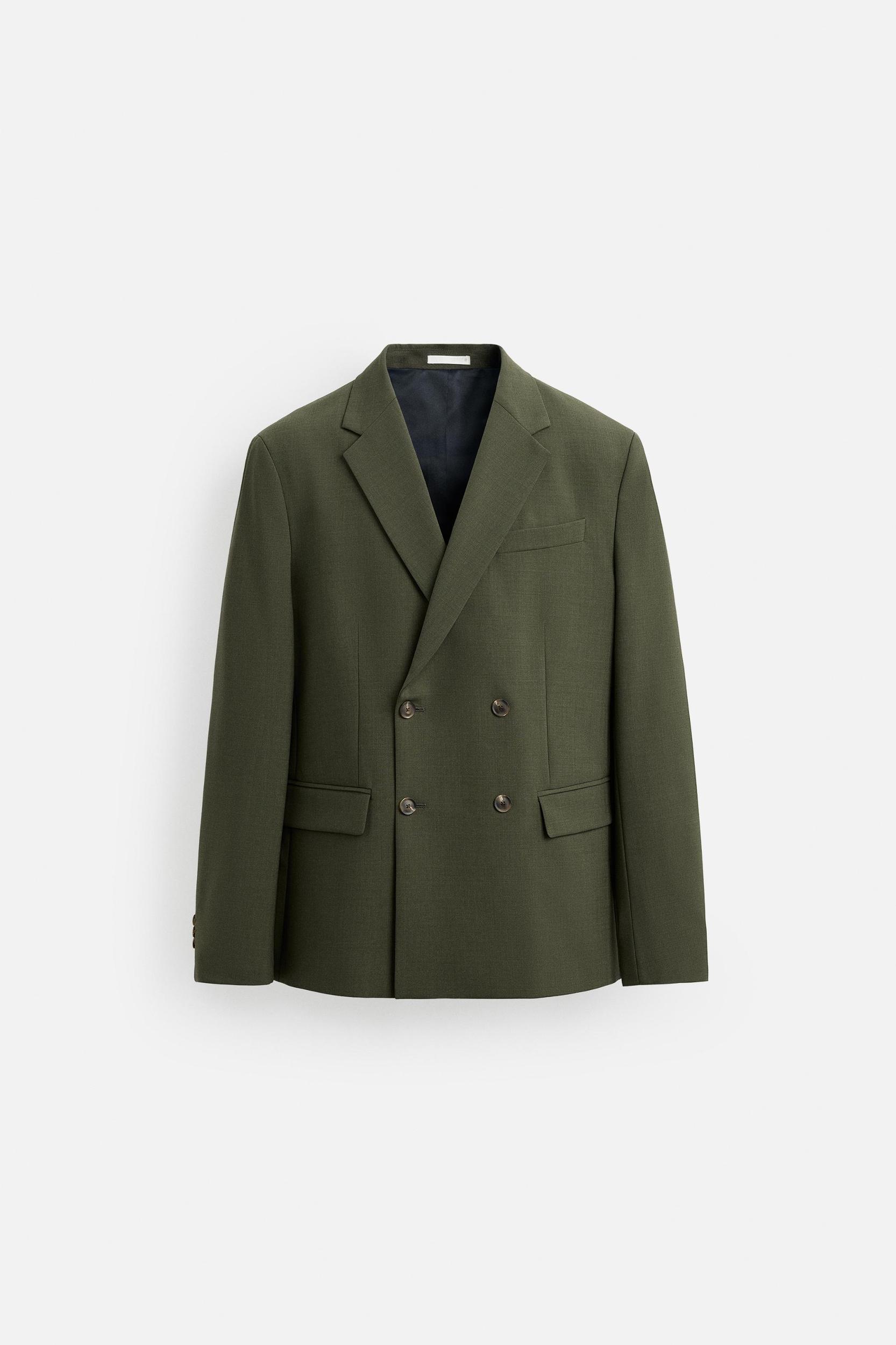 WOOL DOUBLE BREASTED SUIT BLAZER Product Image
