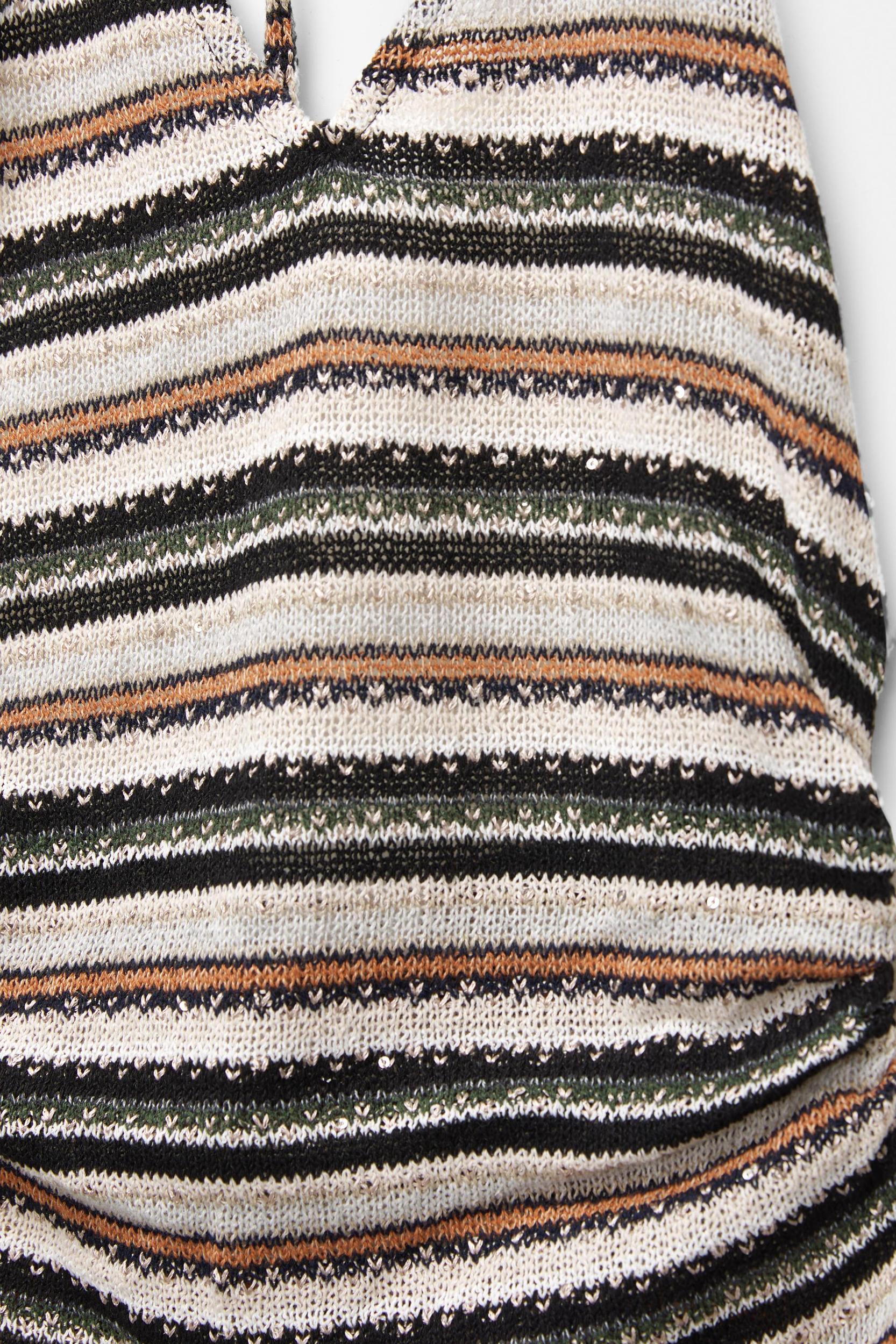 Knit striped midi dress Product Image