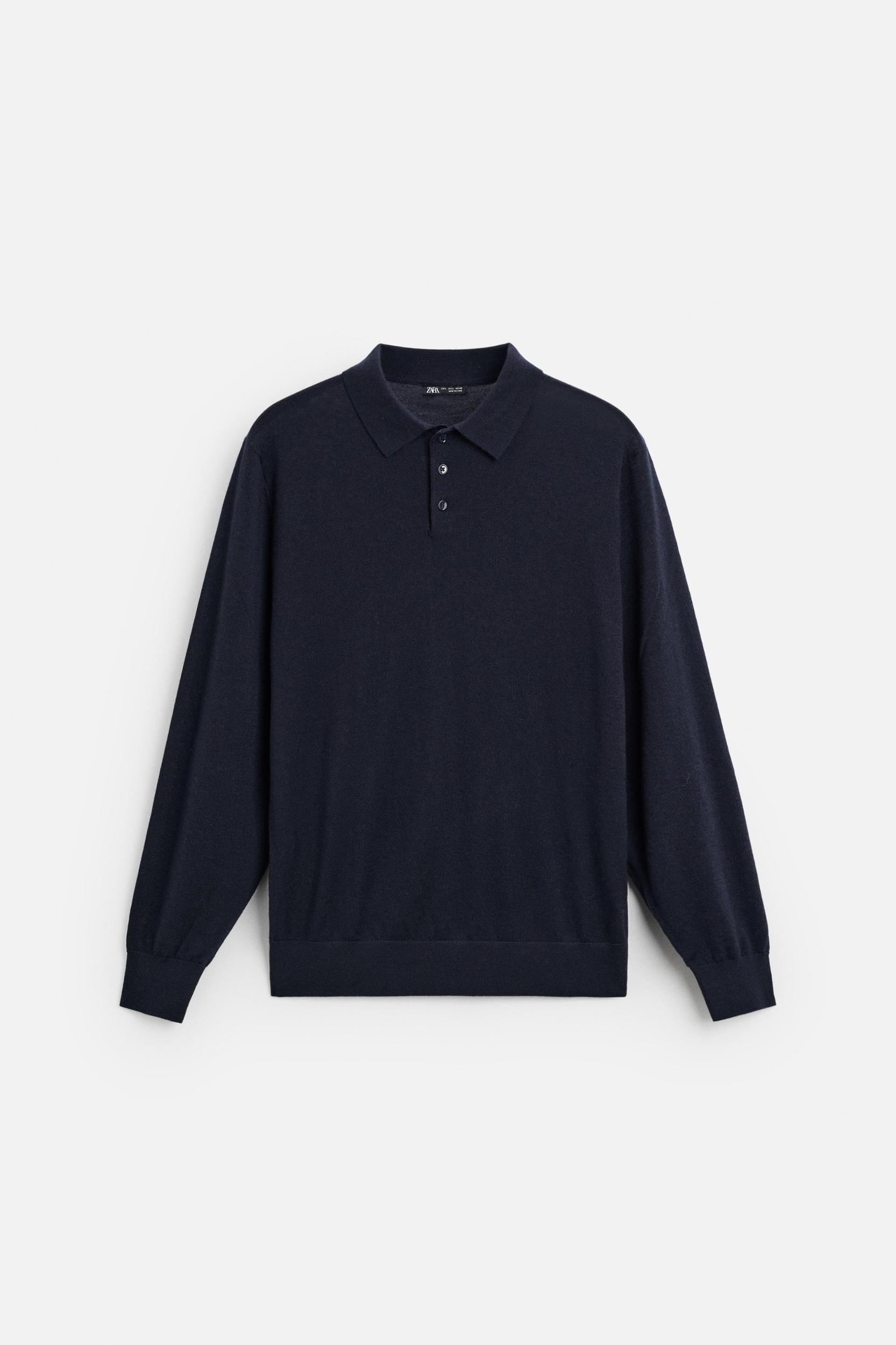 100% CASHMERE KNIT POLO Product Image