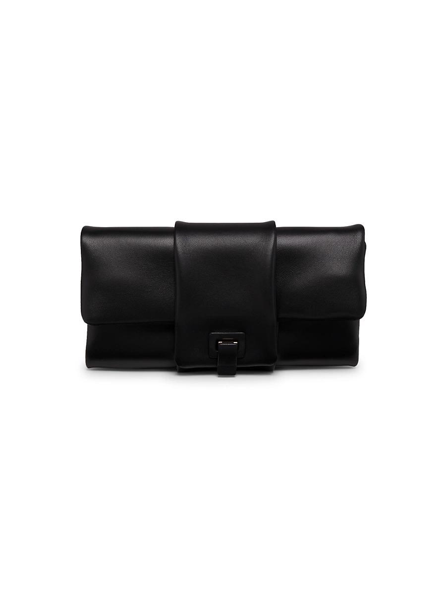 Womens Flip Leather Shoulder Bag Product Image