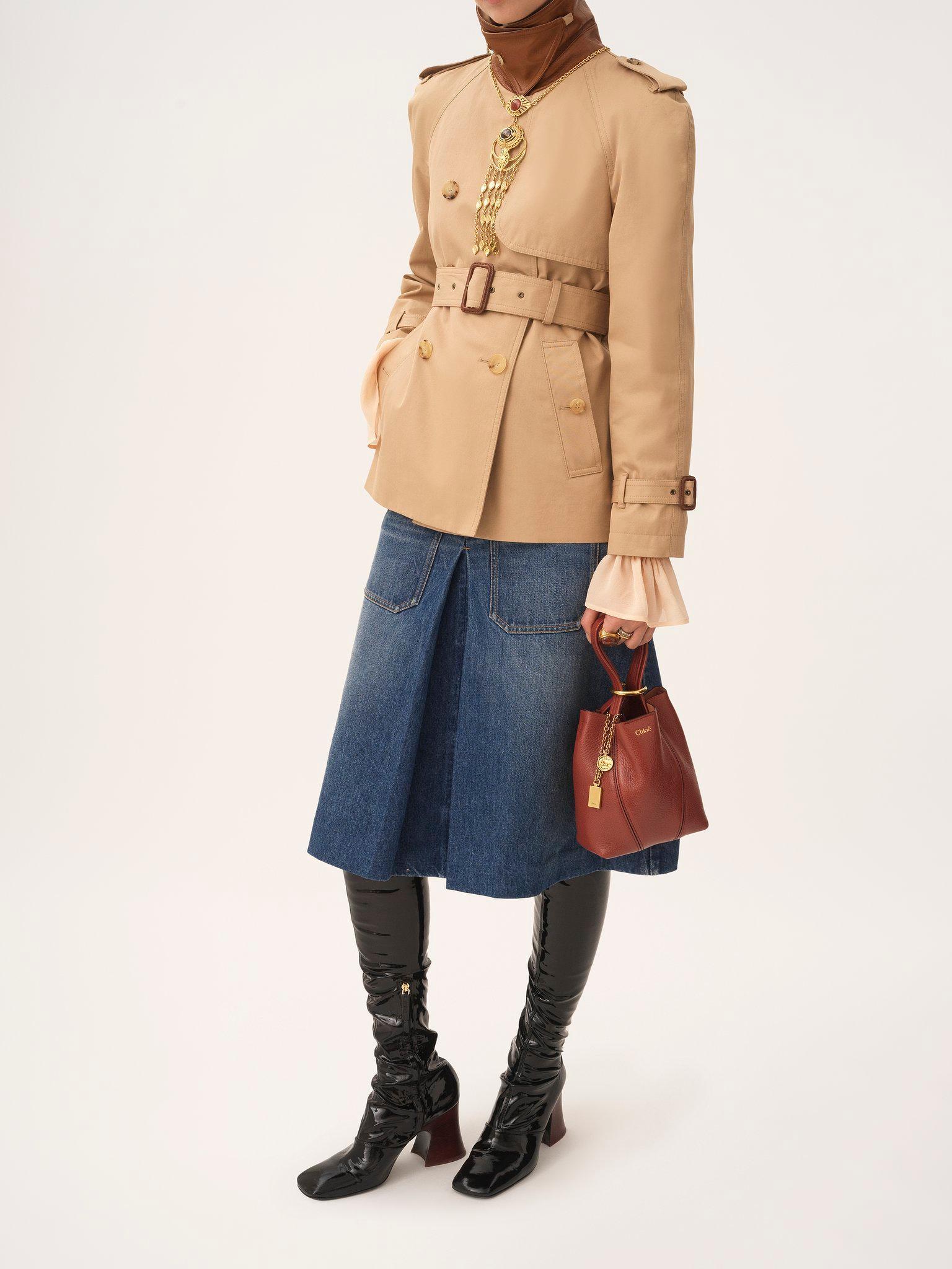 Small Chloé Spin tote bag in grained leather Product Image
