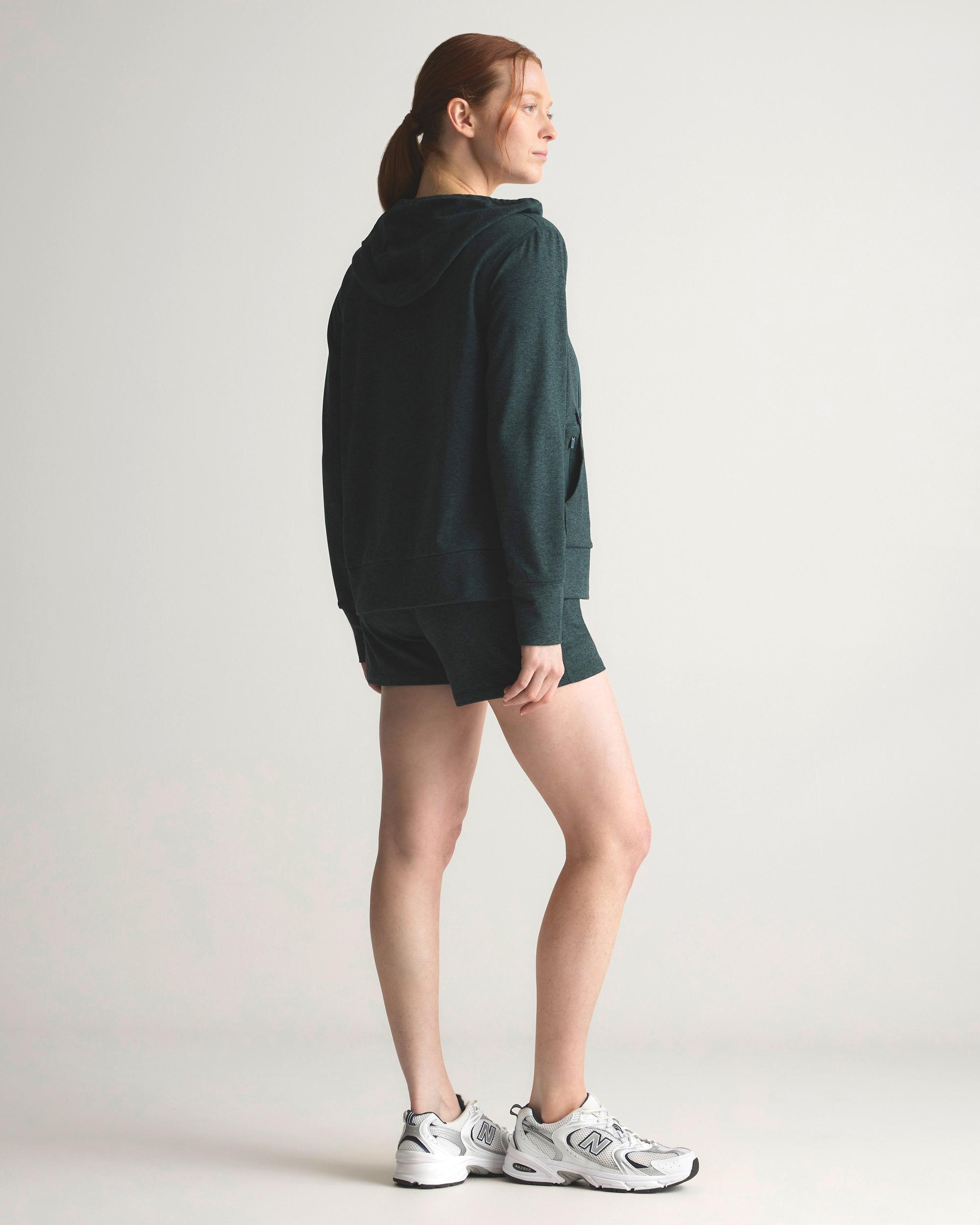 Quince | Women's Super Soft Performance Full Zip Hoodie Flowknit Activewear, Size XS, Recycled Polyester Product Image