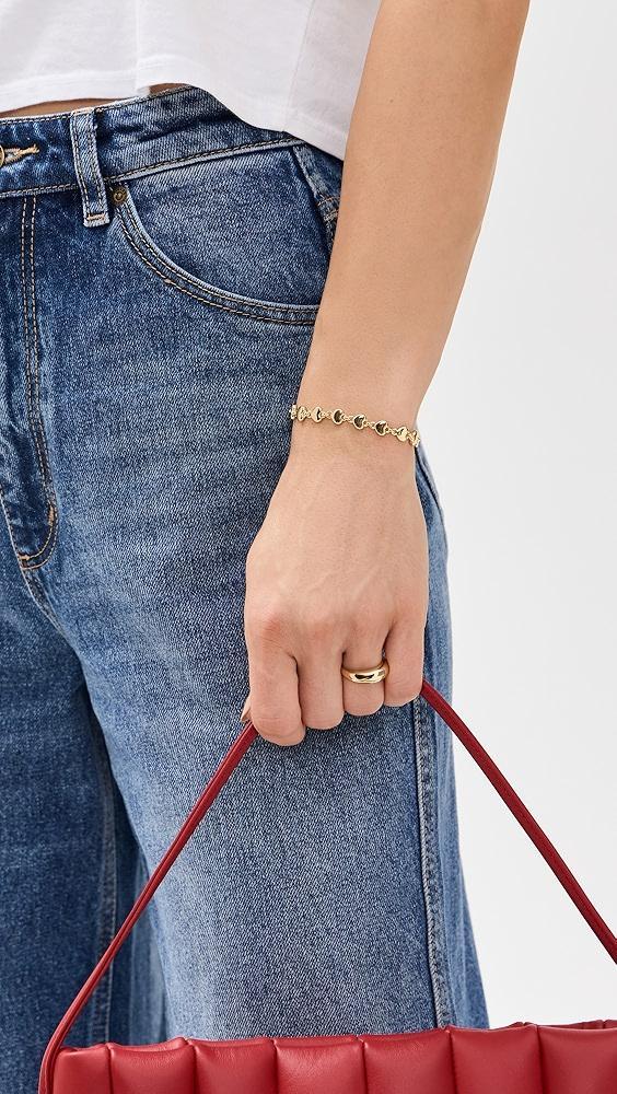 Clare V. Puff Heart Chain Bracelet | Shopbop Product Image