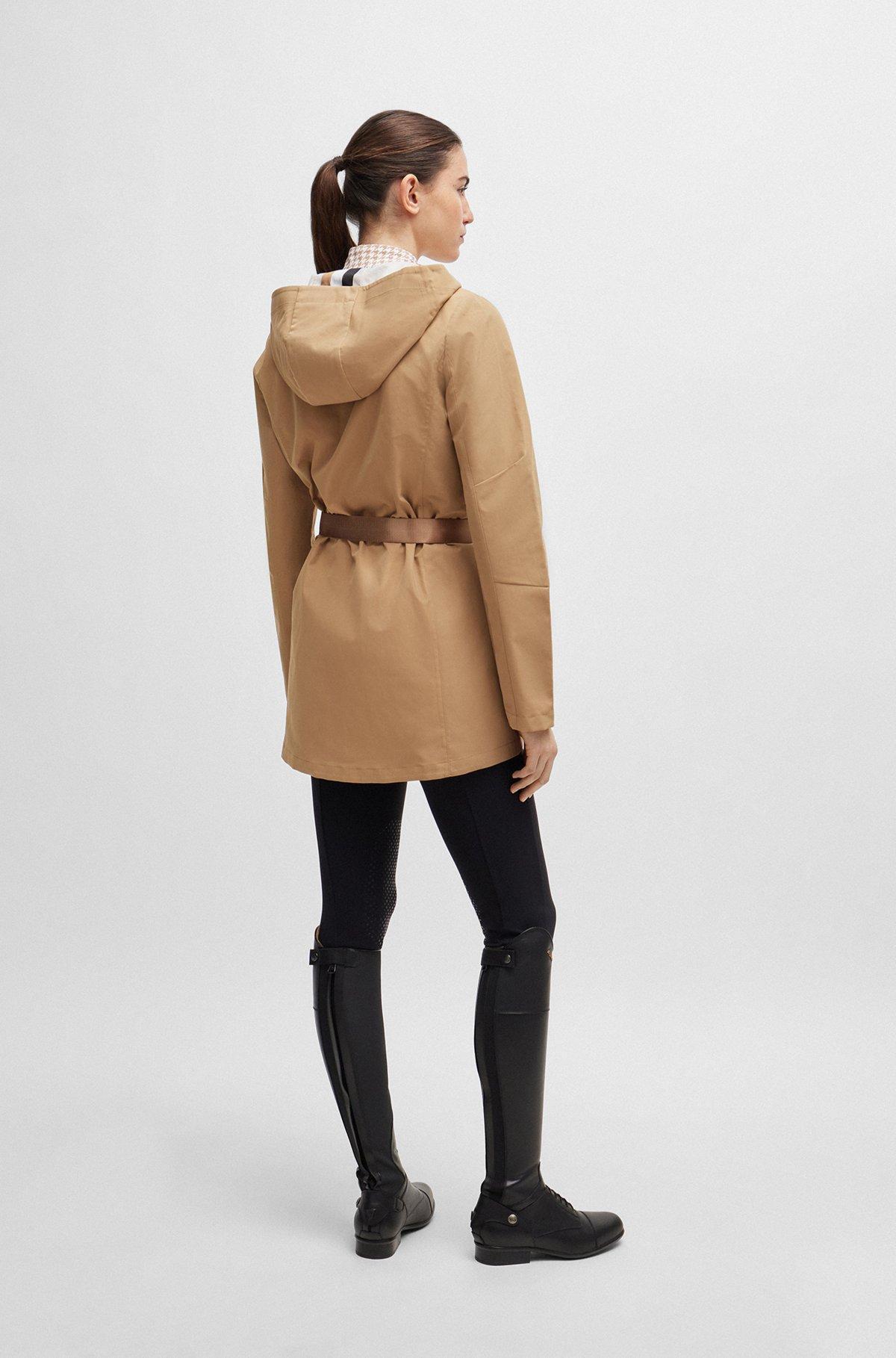 BOSS - Equestrian hardshell parka jacket with water-repellent finish - Beige Product Image