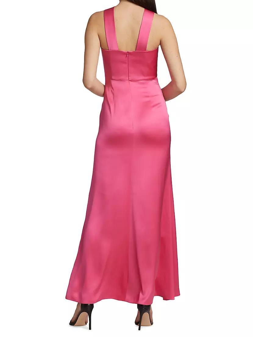 Cross Front Silk Satin Gown Product Image