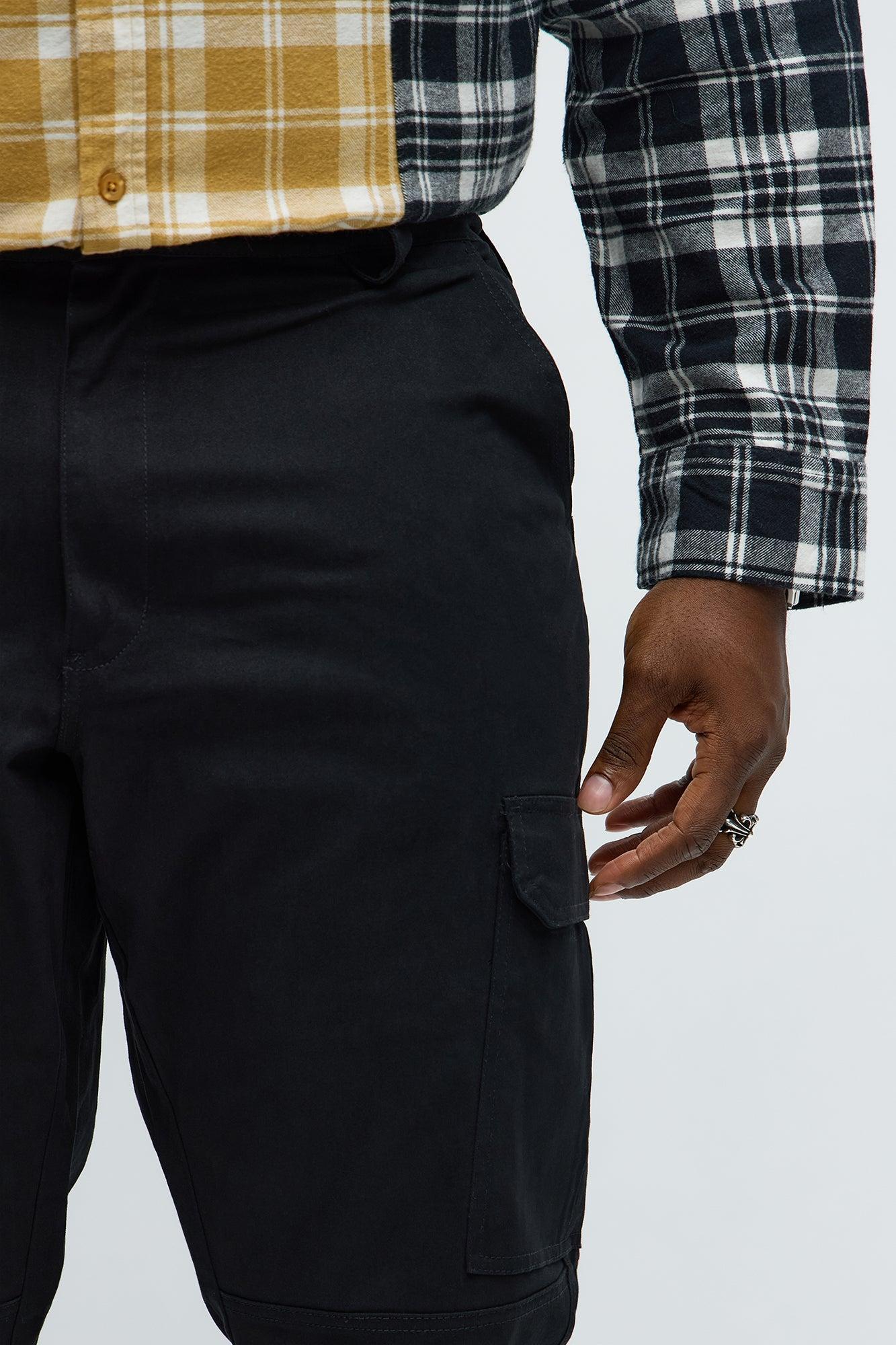 Stacked Slim Flare Kryptonite Cargo Pants - Black Product Image