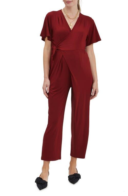 Womens Lucia Flutter-Sleeve Wrap Jumpsuit Product Image