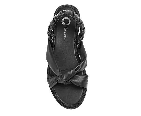 Journee Kiandra Women's Slide Sandals, Size: 6.5, Black Product Image