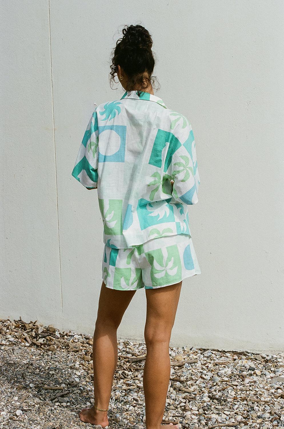 Seona Top - Palm Tile Breeze Product Image