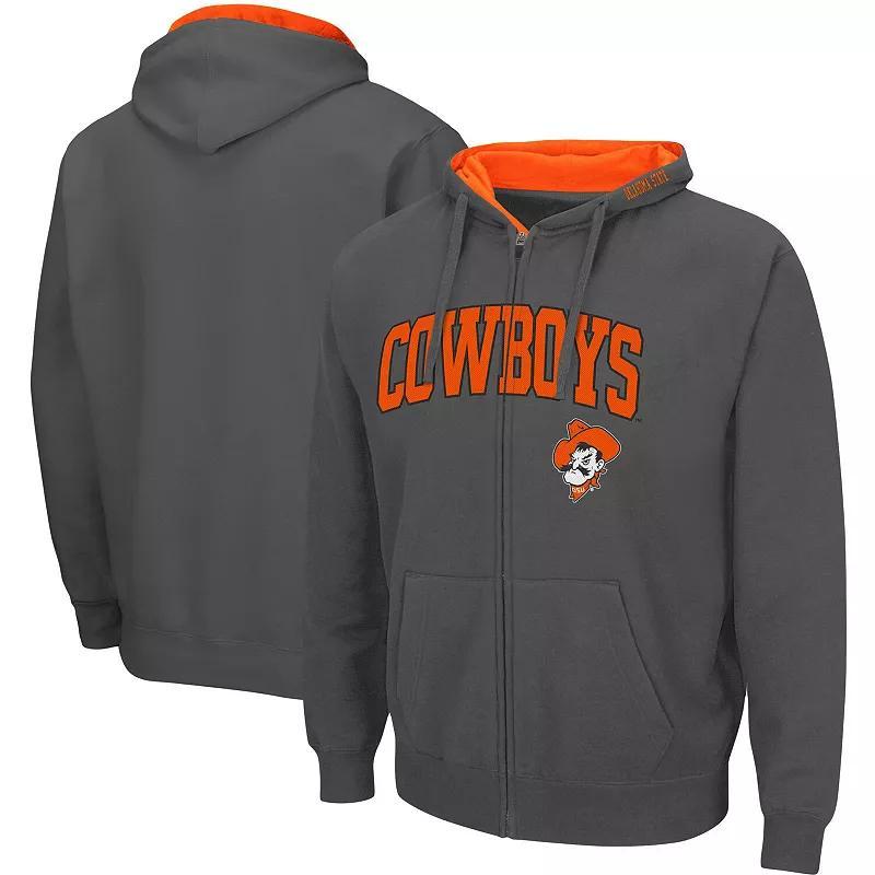 Men's Colosseum Navy Virginia Cavaliers Arch & Logo 3.0 Full-Zip Hoodie, Size: 2XL, Blue Product Image