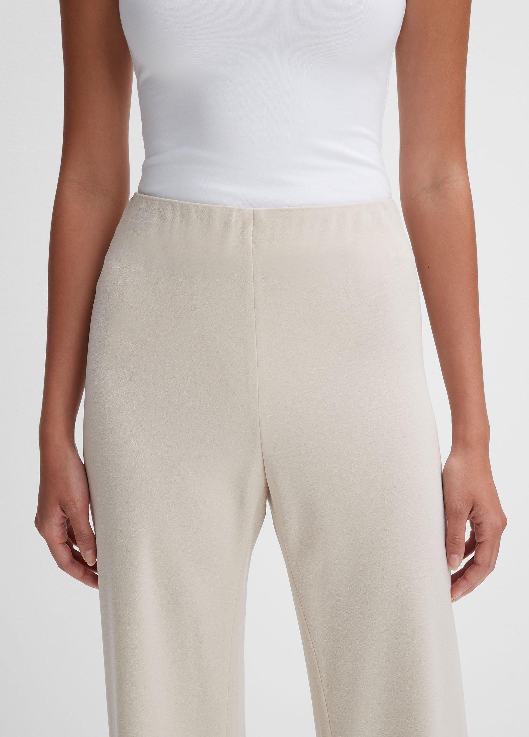 Womens High-Waist Crepe Bias Pant, Shell, Size XL Vince Product Image