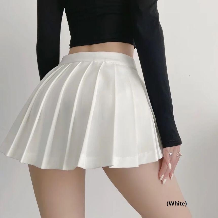 Pleated Mini Skirt Product Image
