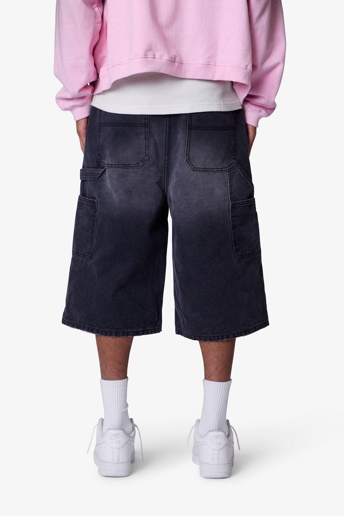 Ultra Baggy Carpenter Shorts - Washed Black Product Image