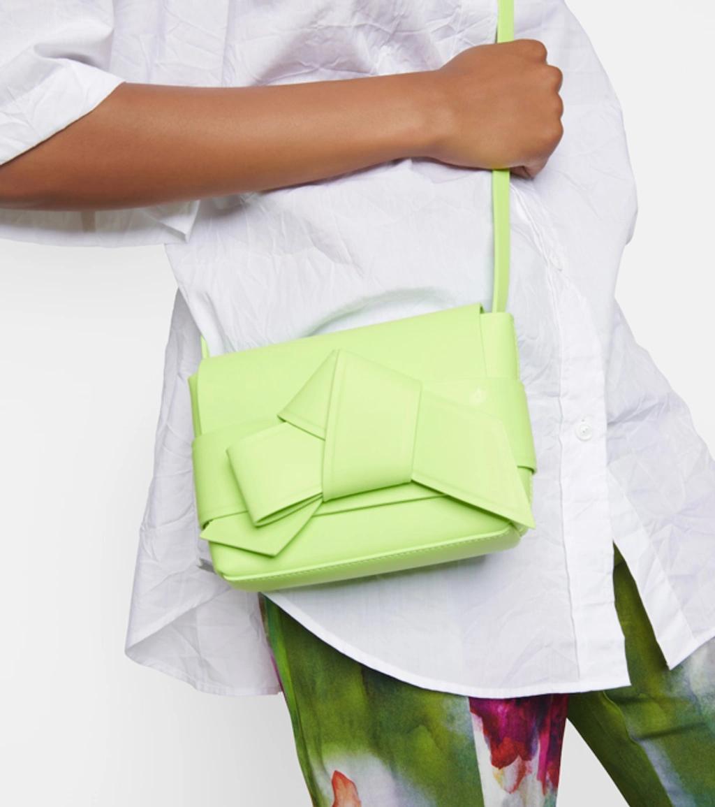 ACNE STUDIOS Musubi Leather Shoulder Bag In Green Product Image