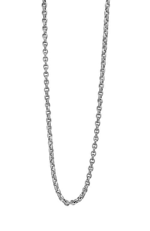 Lagos Mens Sterling Silver Anthem Double Link Caviar Chain Necklace, 20 - Exclusive Product Image