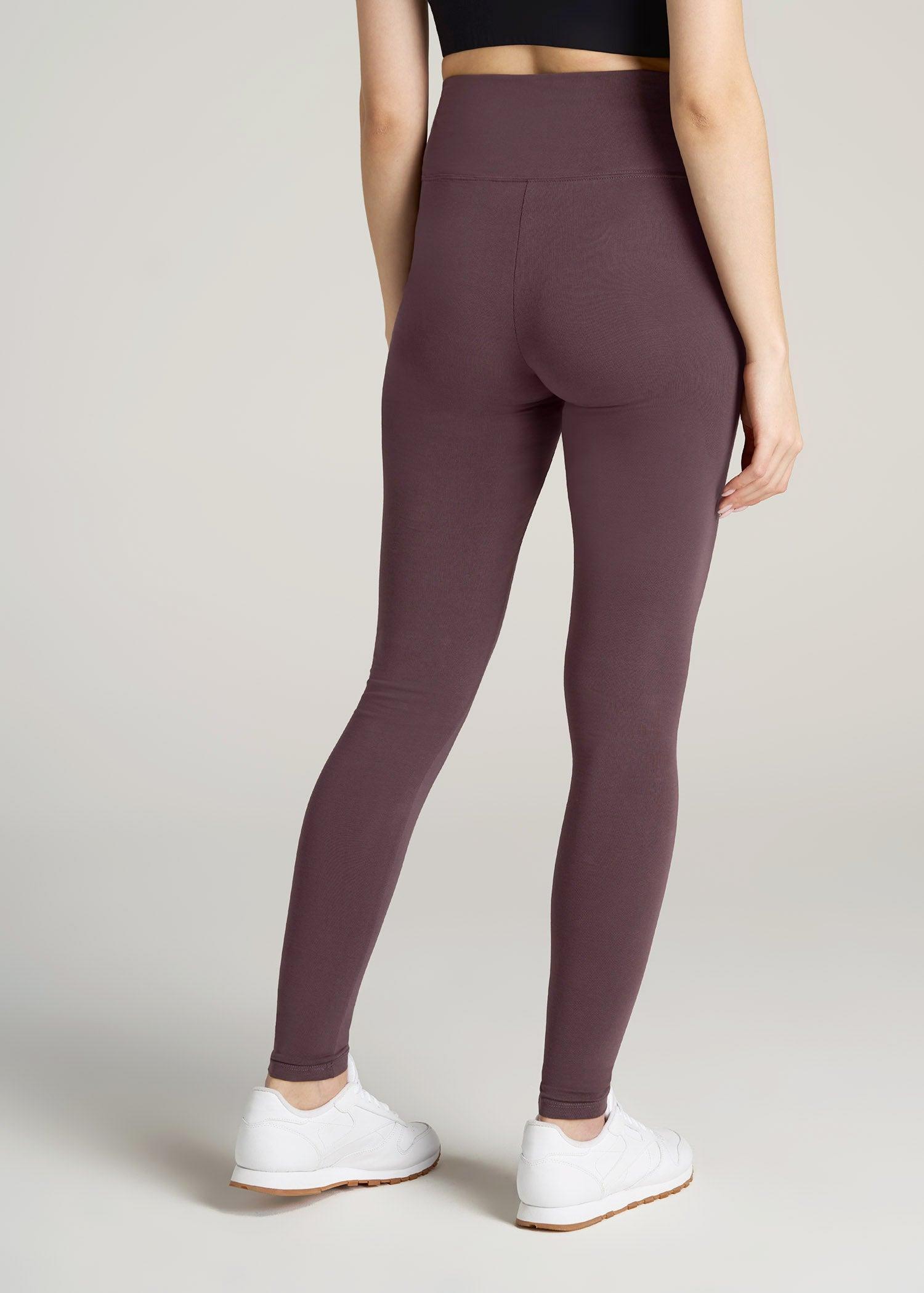 Women's Tall Cotton Leggings in Dusty Merlot Product Image