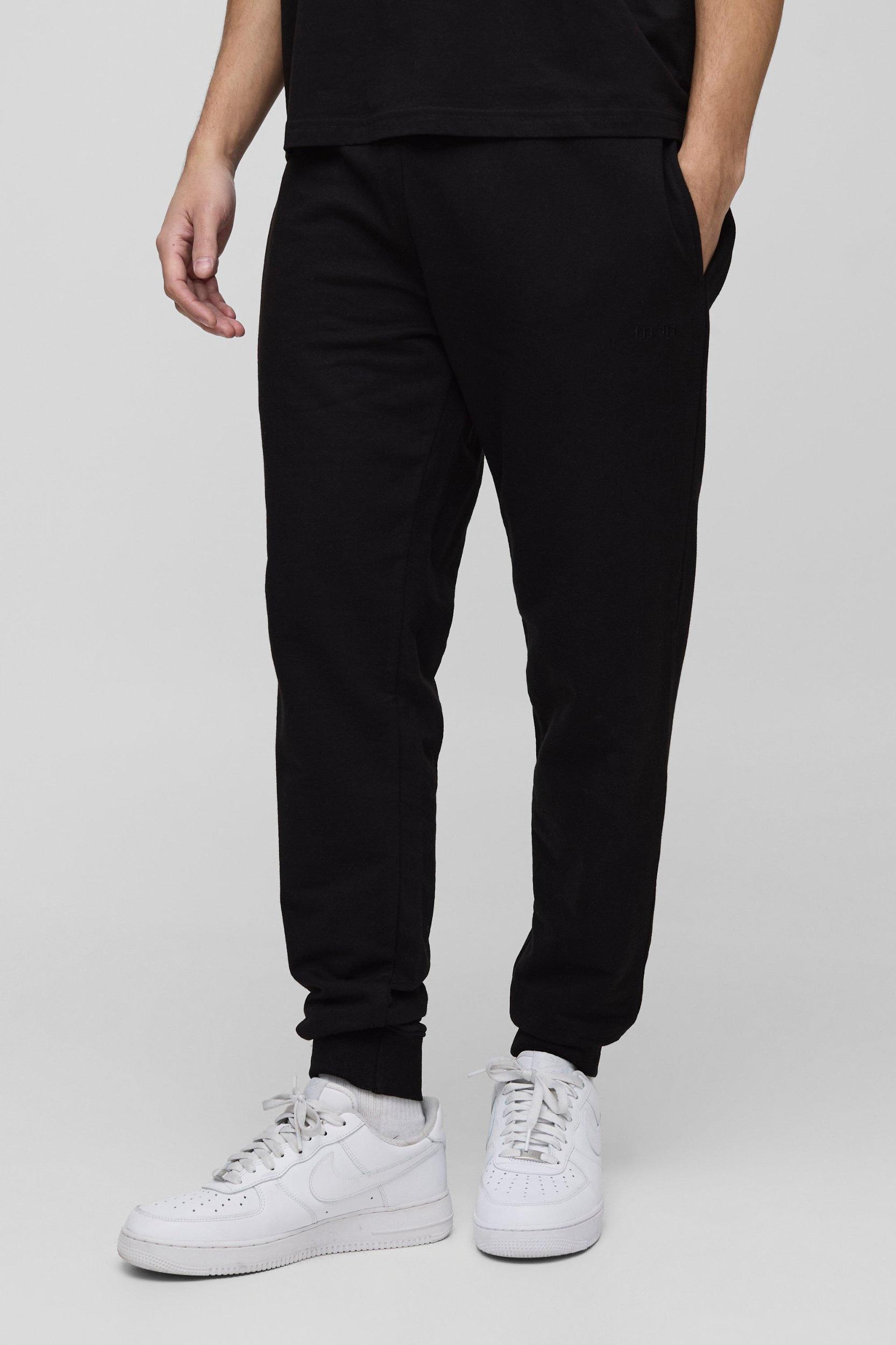 260GSM Loopback Basic MAN. Regular Fit Sweatpants | boohooMAN USA Product Image