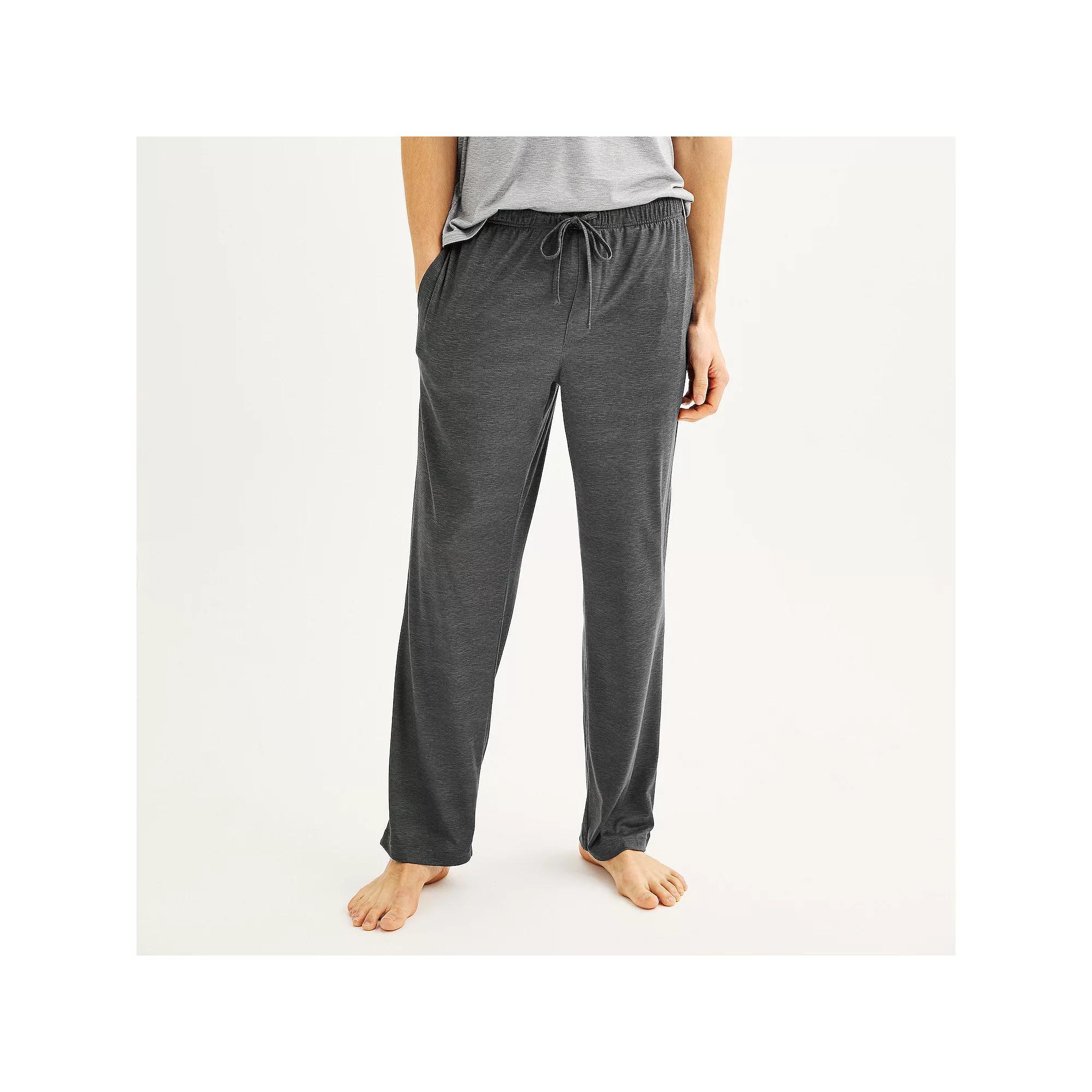 Men's Sonoma Goods For Life® Supersoft Drawstring Pajama Pants, Size: Large, Dark Gray Plaid Product Image
