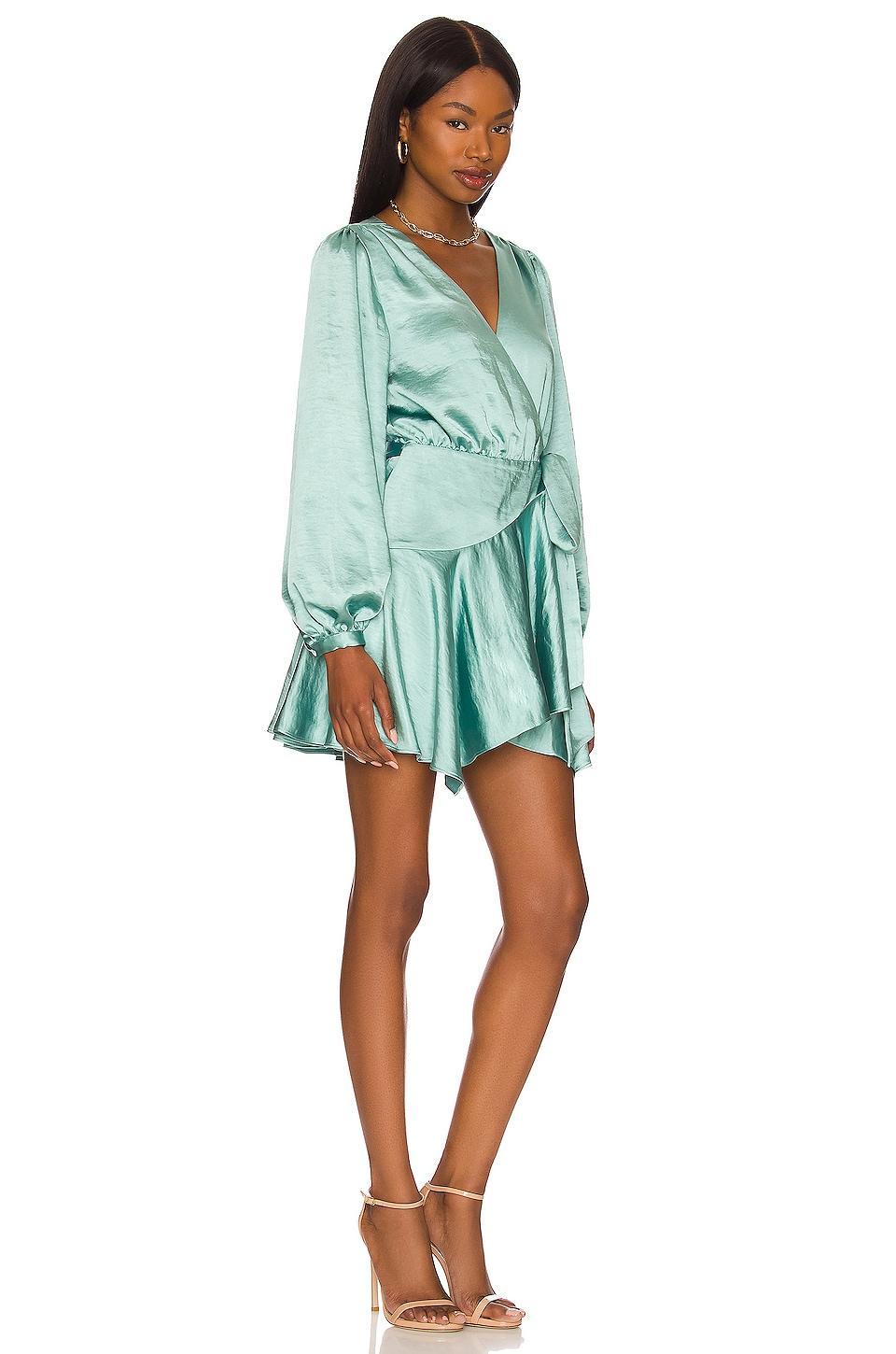 Lovers and Friends Kayleigh Wrap Dress in Mermaid Green Product Image
