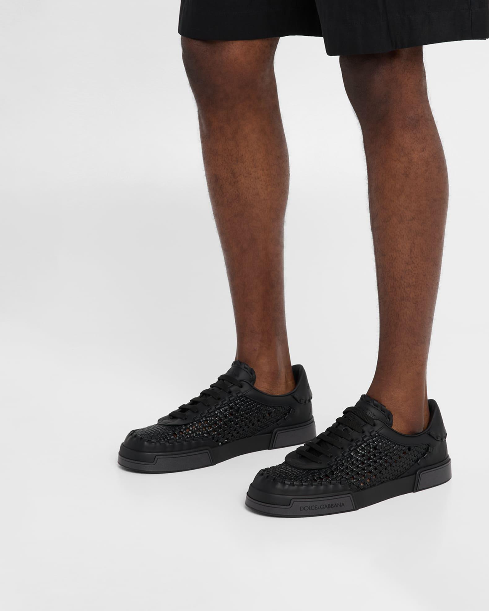 Mens Portofino Yacht Woven Leather Low-Top Sneakers Product Image