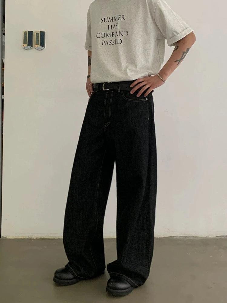 RT No. 19513 DARK DENIM STRAIGHT PANTS Product Image
